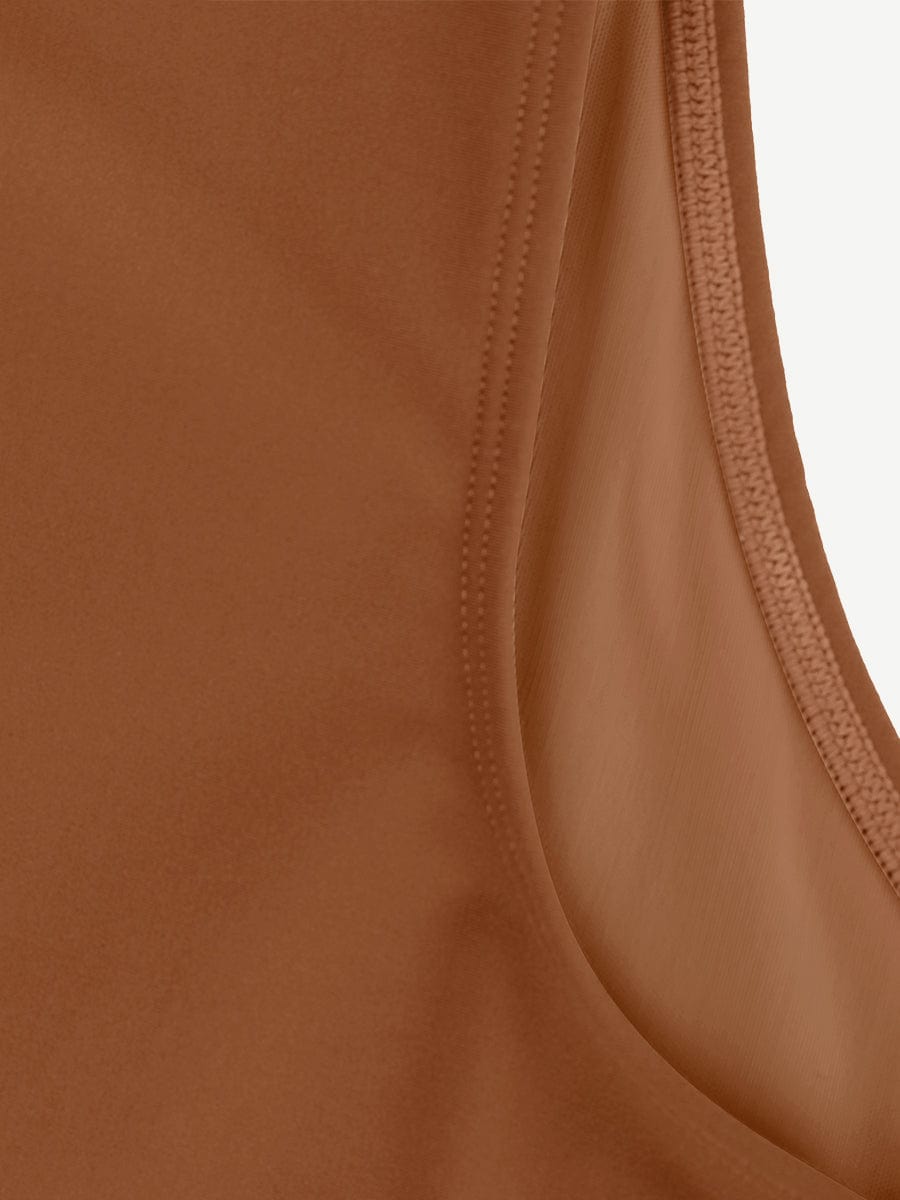 HeyCurve| V-hals langærmet thong kropsdragt med taljekontrol