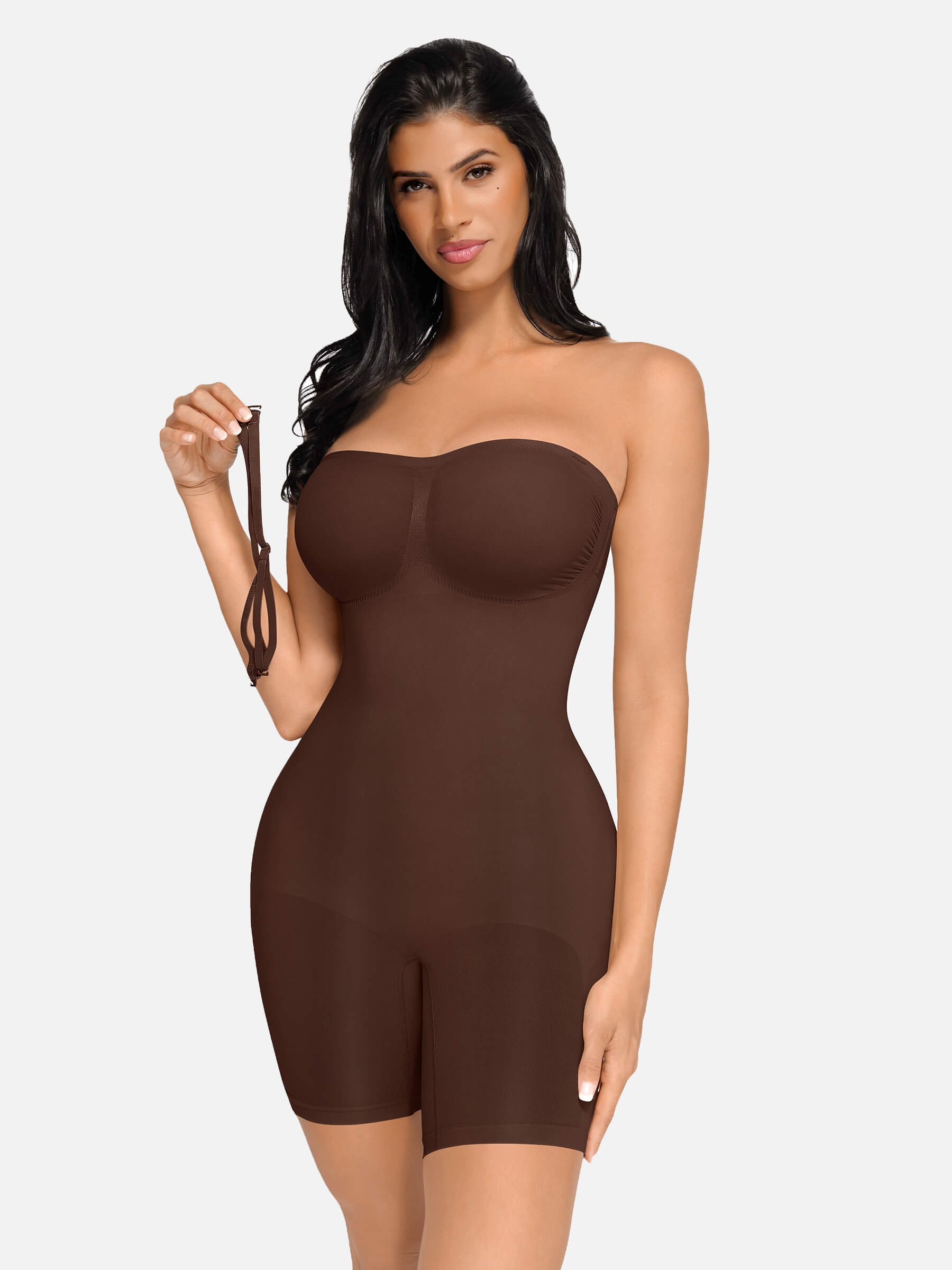 HeyCurve| Seamless Strapless Bodysuit with Removable Straps