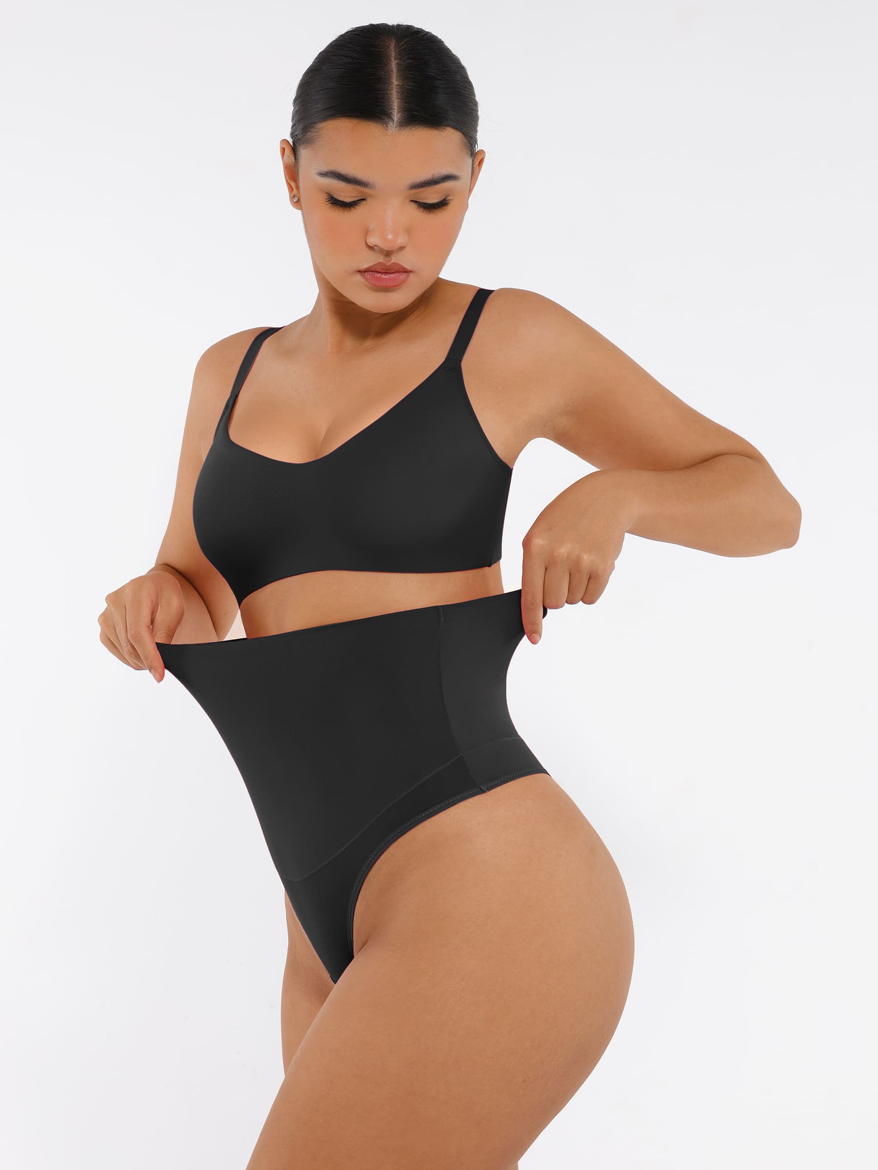 HeyCurve| Mid-Waisted Thong Tummy Control Shaper Panties