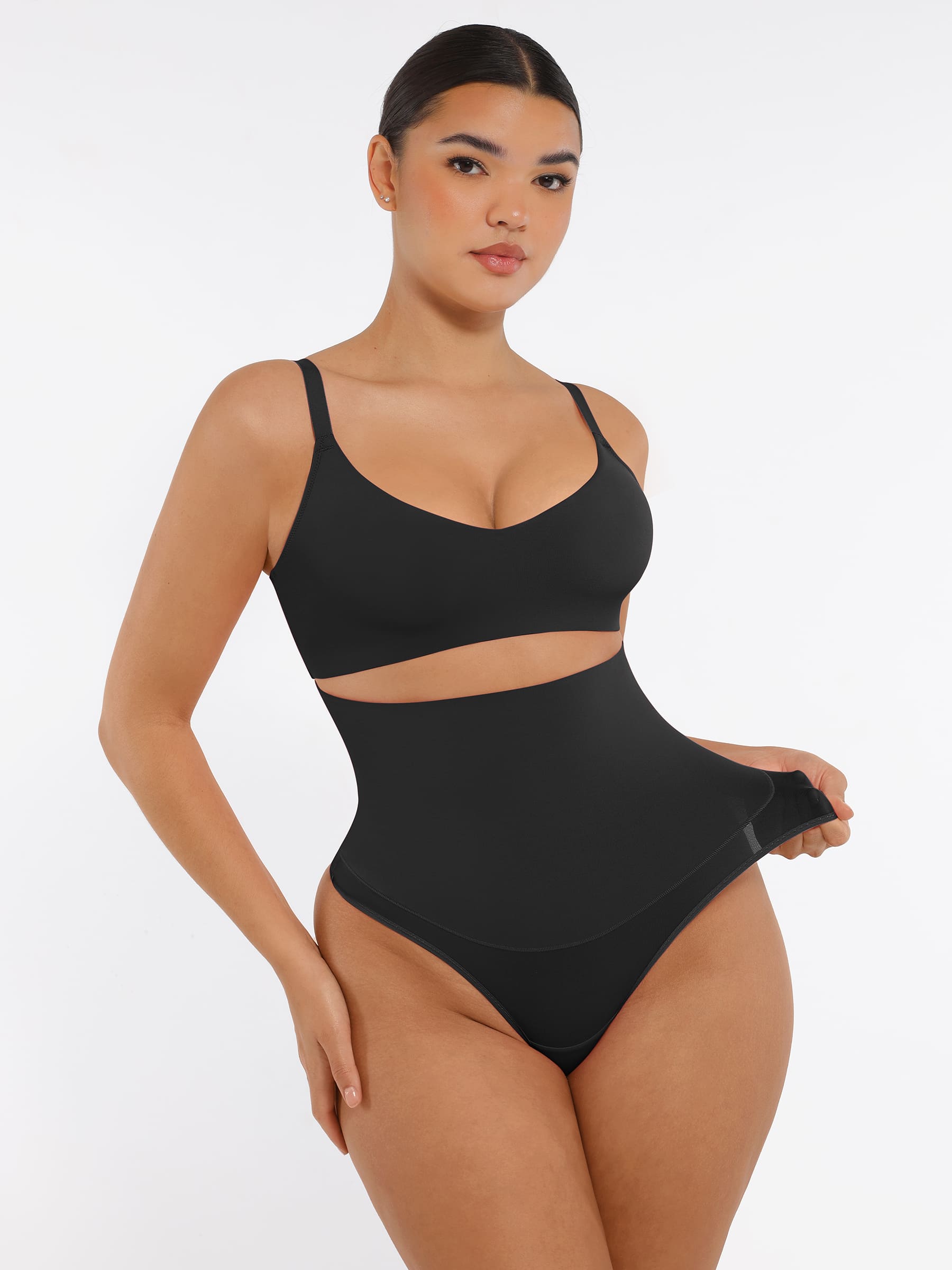 HeyCurve| Mid-Waisted Thong Tummy Control Shaper Panties