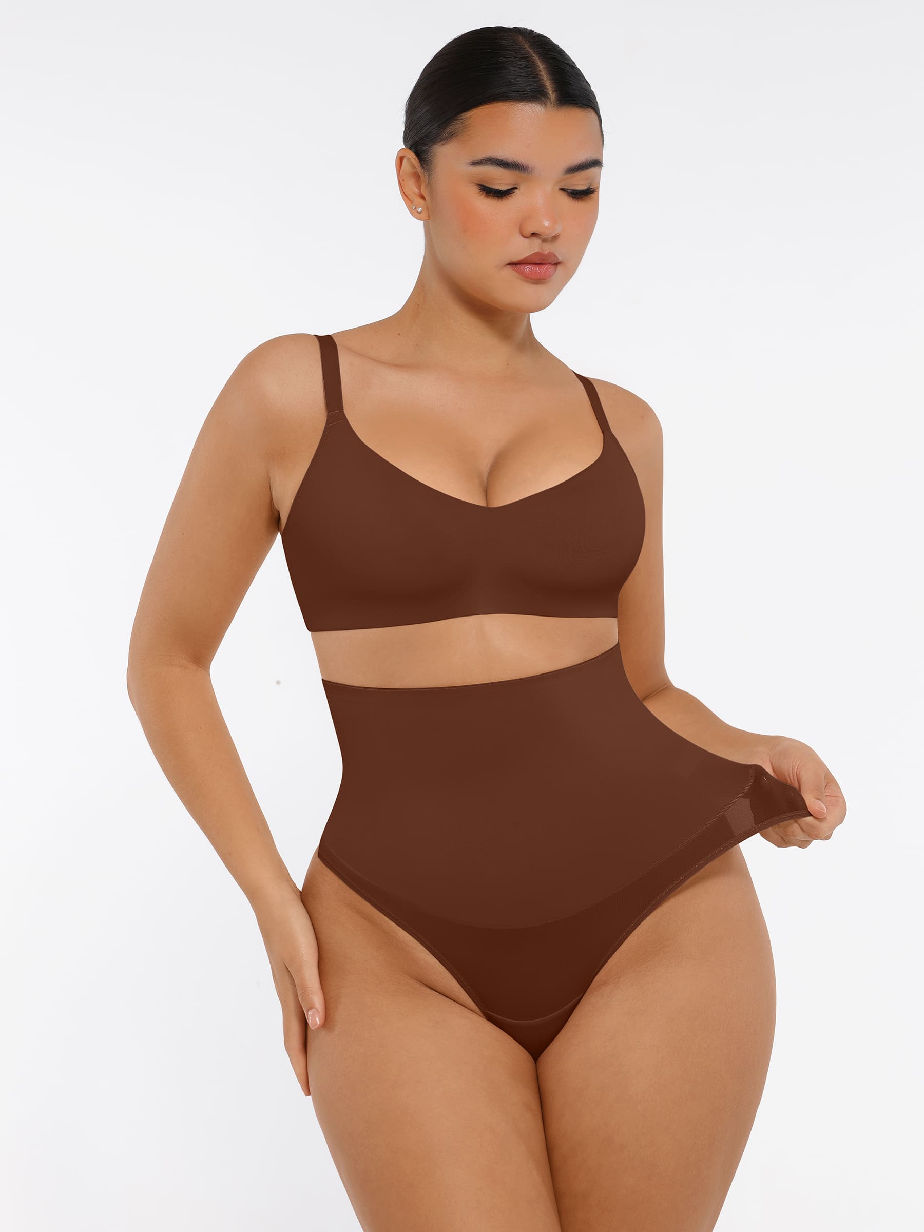 HeyCurve| Mid-Waisted Thong Tummy Control Shaper Panties