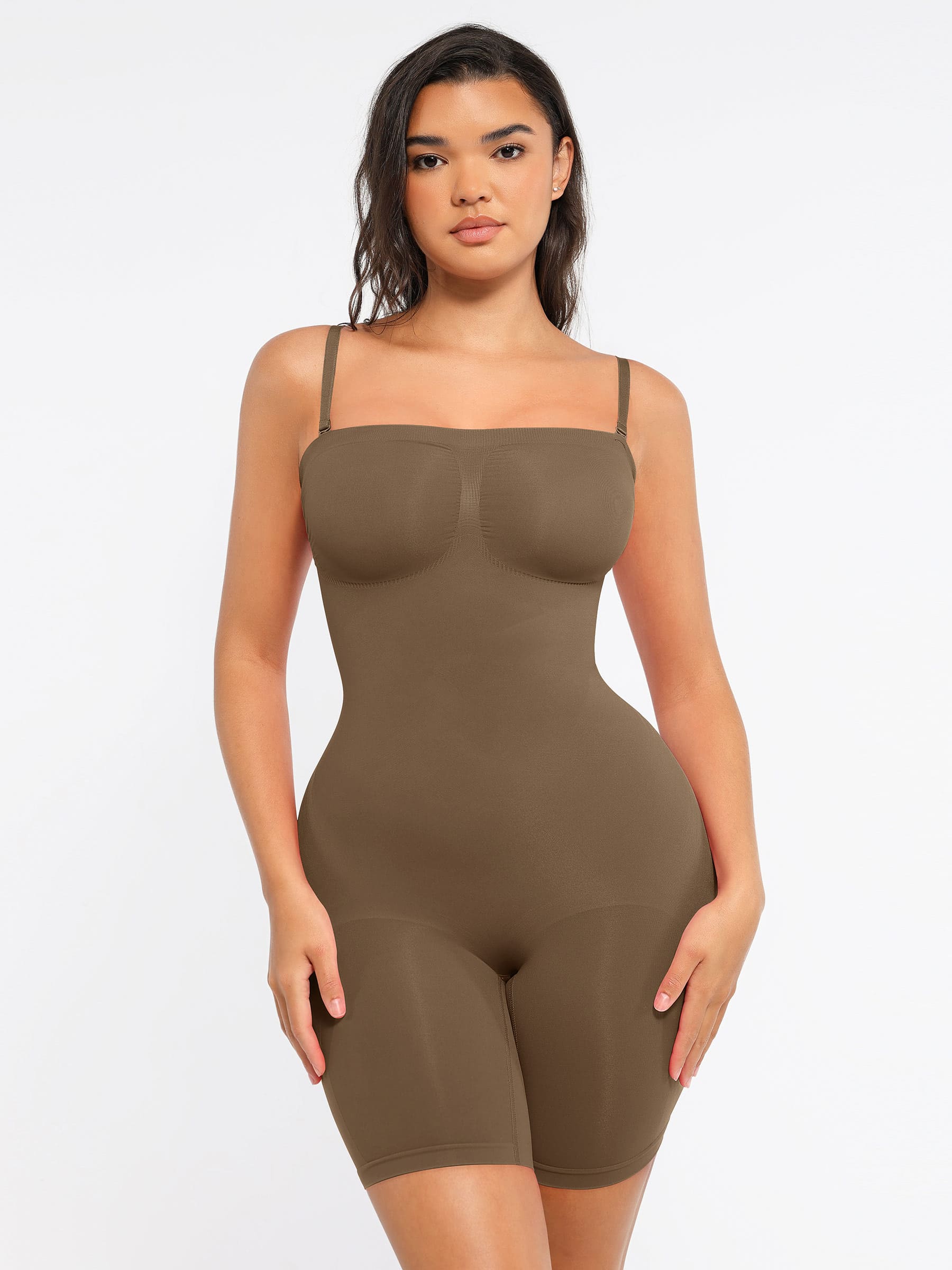HeyCurve| Strapless Seamless Bodysuit with Removable Straps