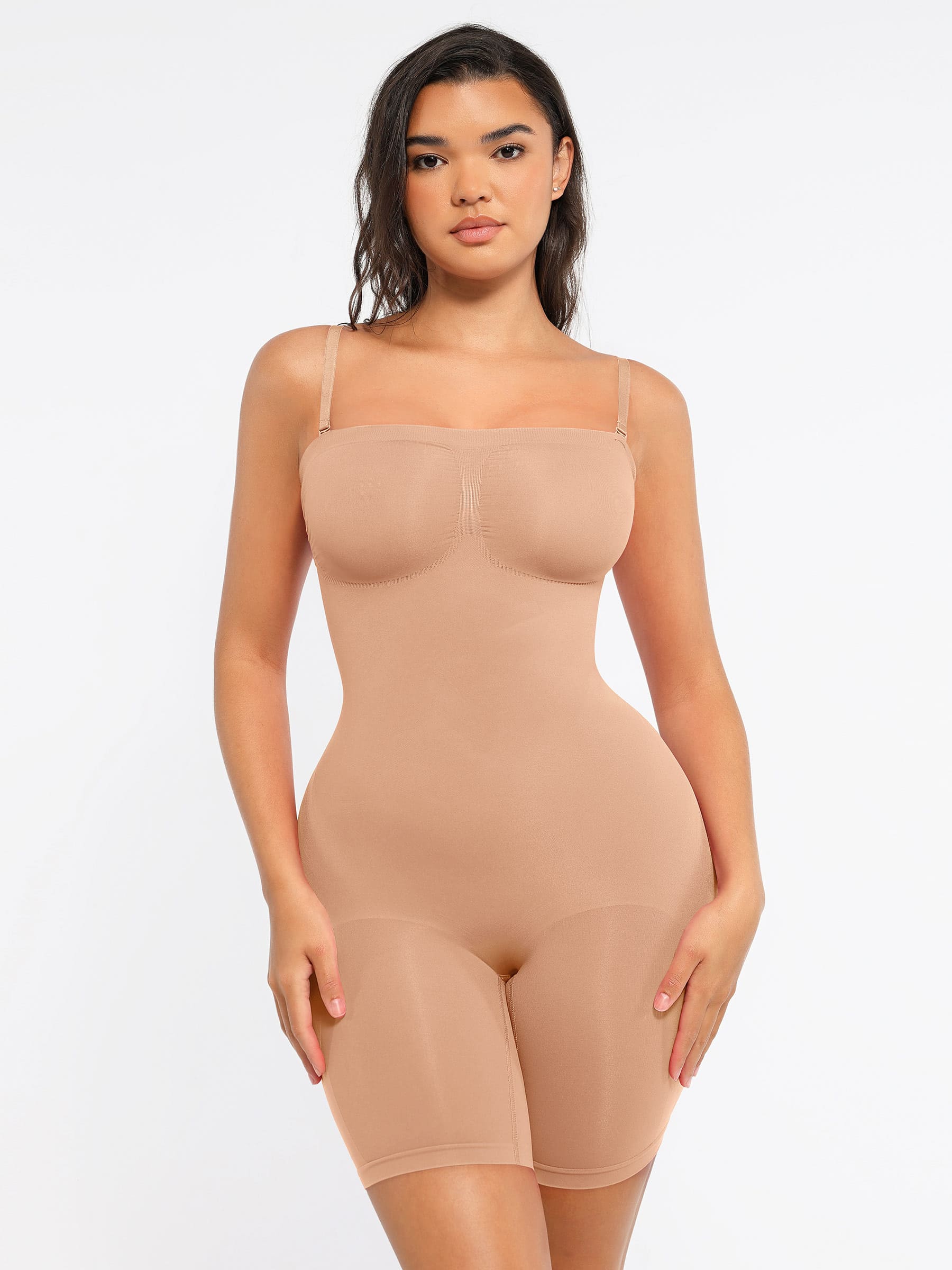 HeyCurve| Strapless Seamless Bodysuit with Removable Straps
