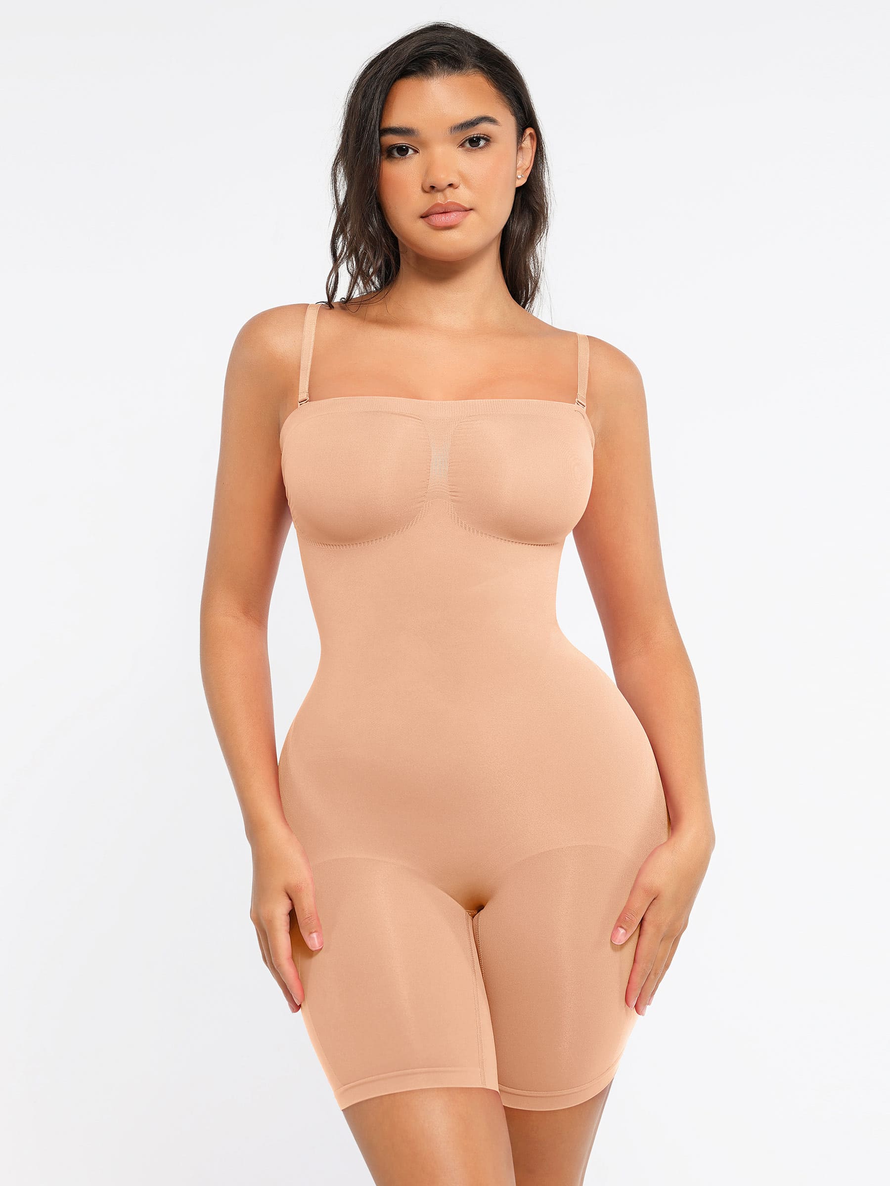 HeyCurve| Strapless Seamless Bodysuit with Removable Straps