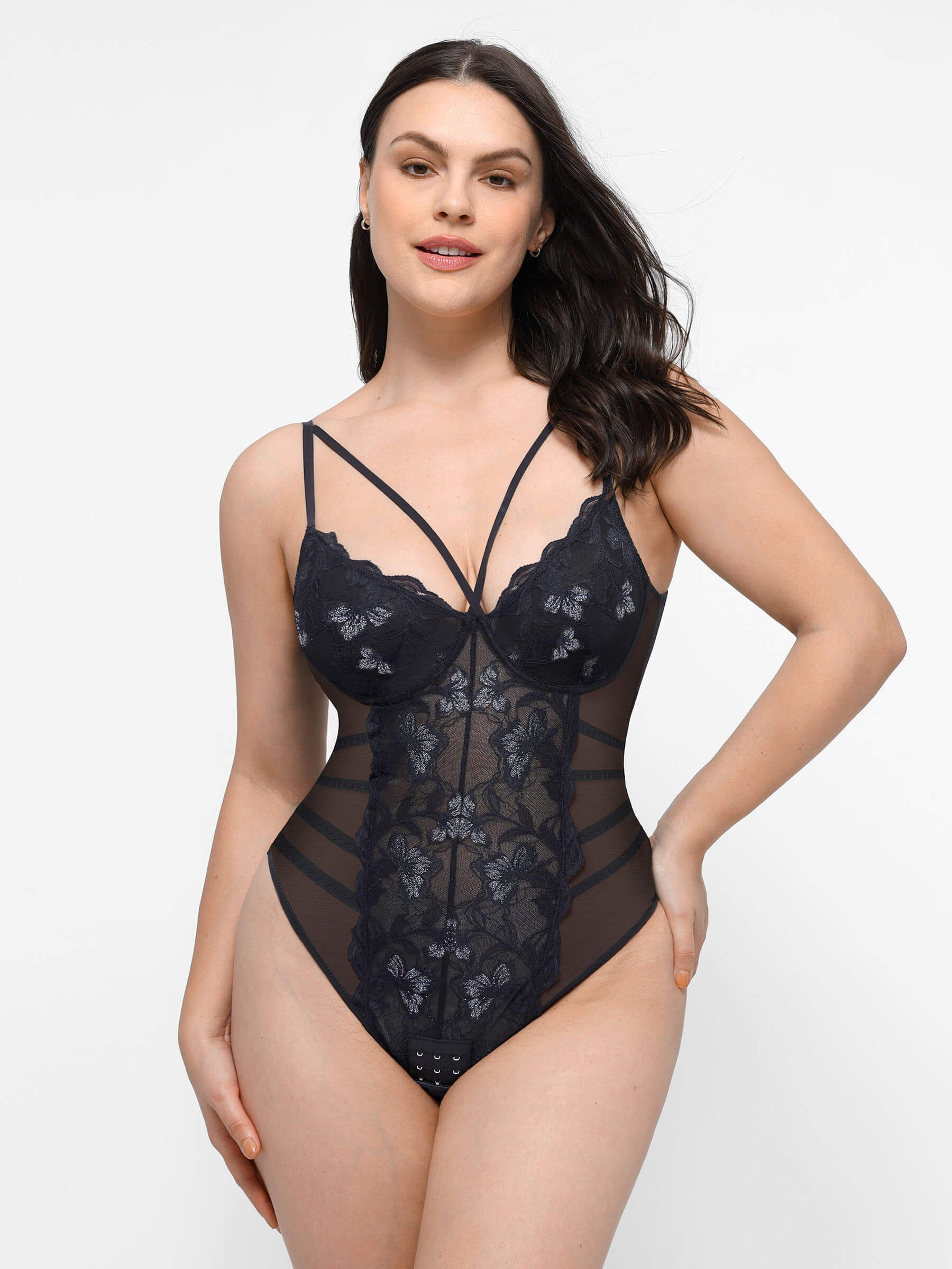 HeyCurve| Lace Smooth Thong Shaping Bodysuit