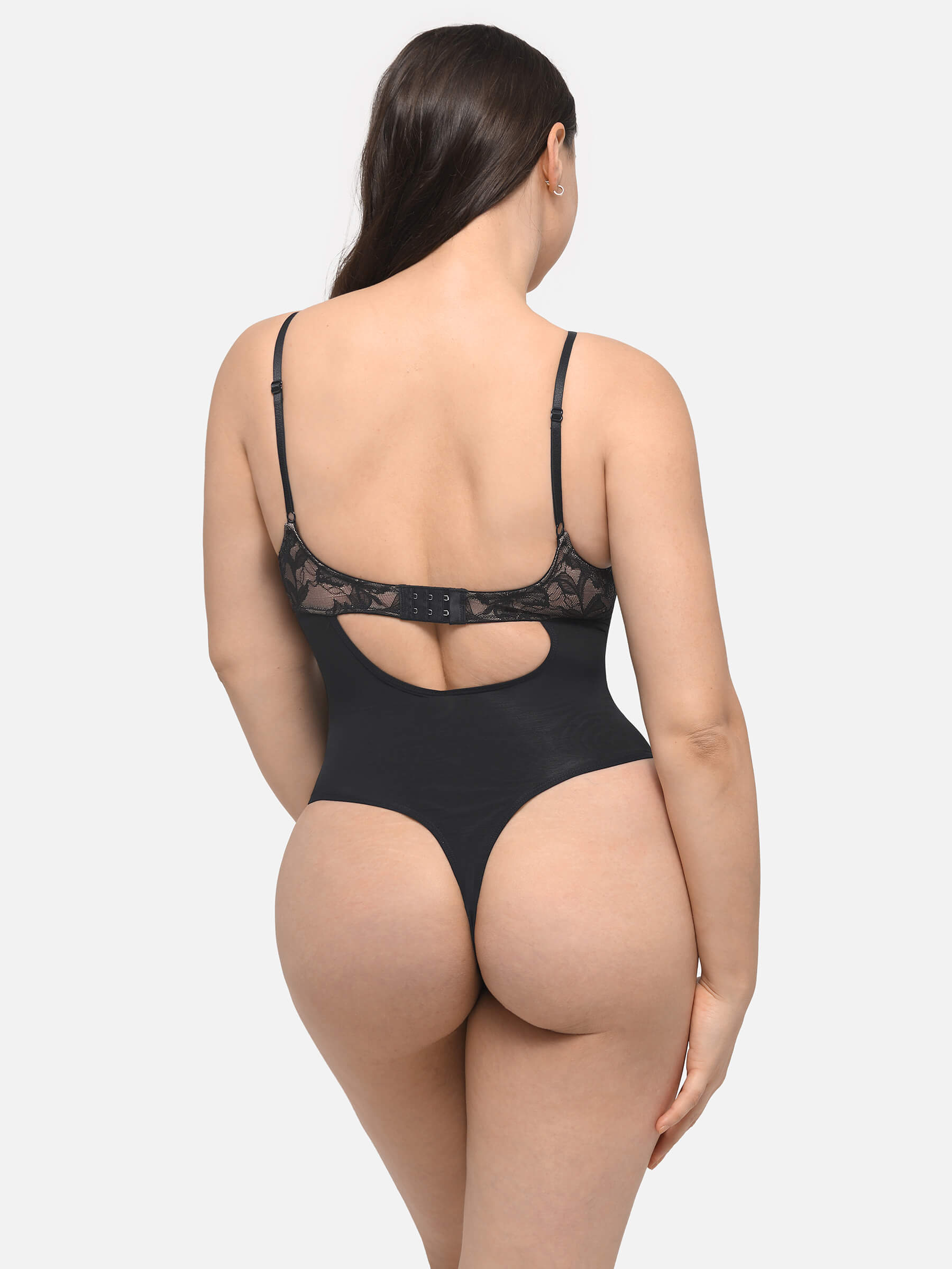 HeyCurve| Sculpting Lace Shapewear Thong Bodysuit