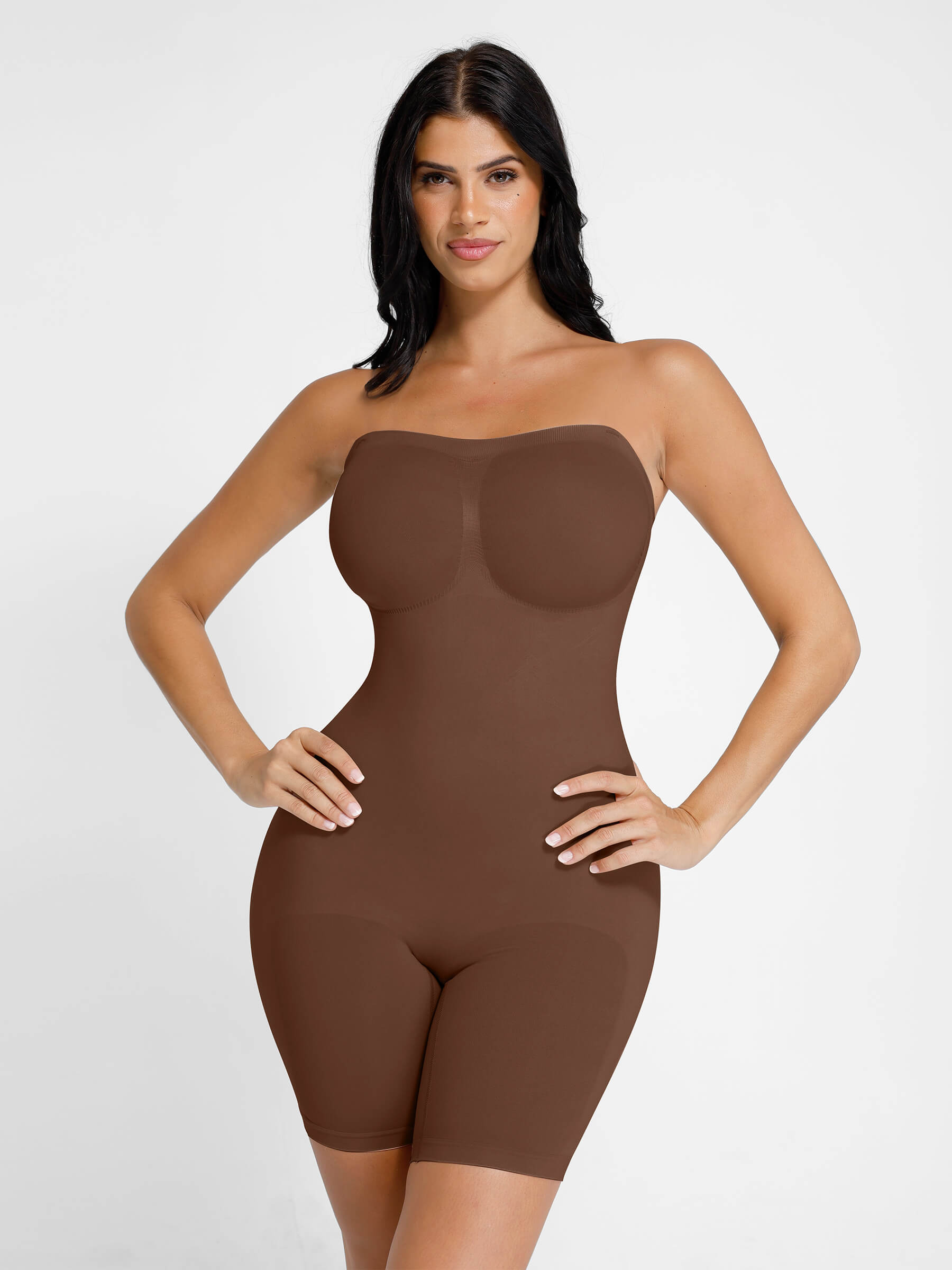 HeyCurve| Seamless Strapless Bodysuit with Removable Straps