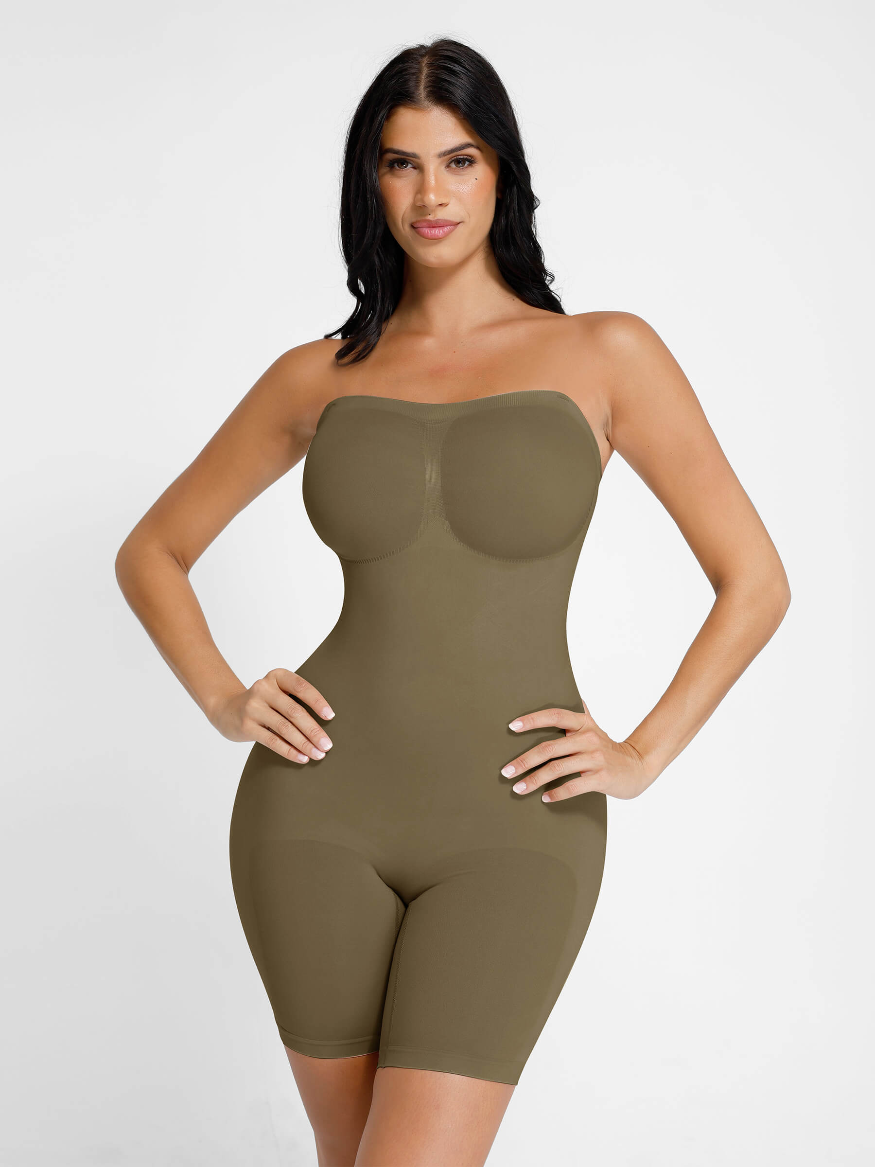 HeyCurve| Seamless Strapless Bodysuit with Removable Straps