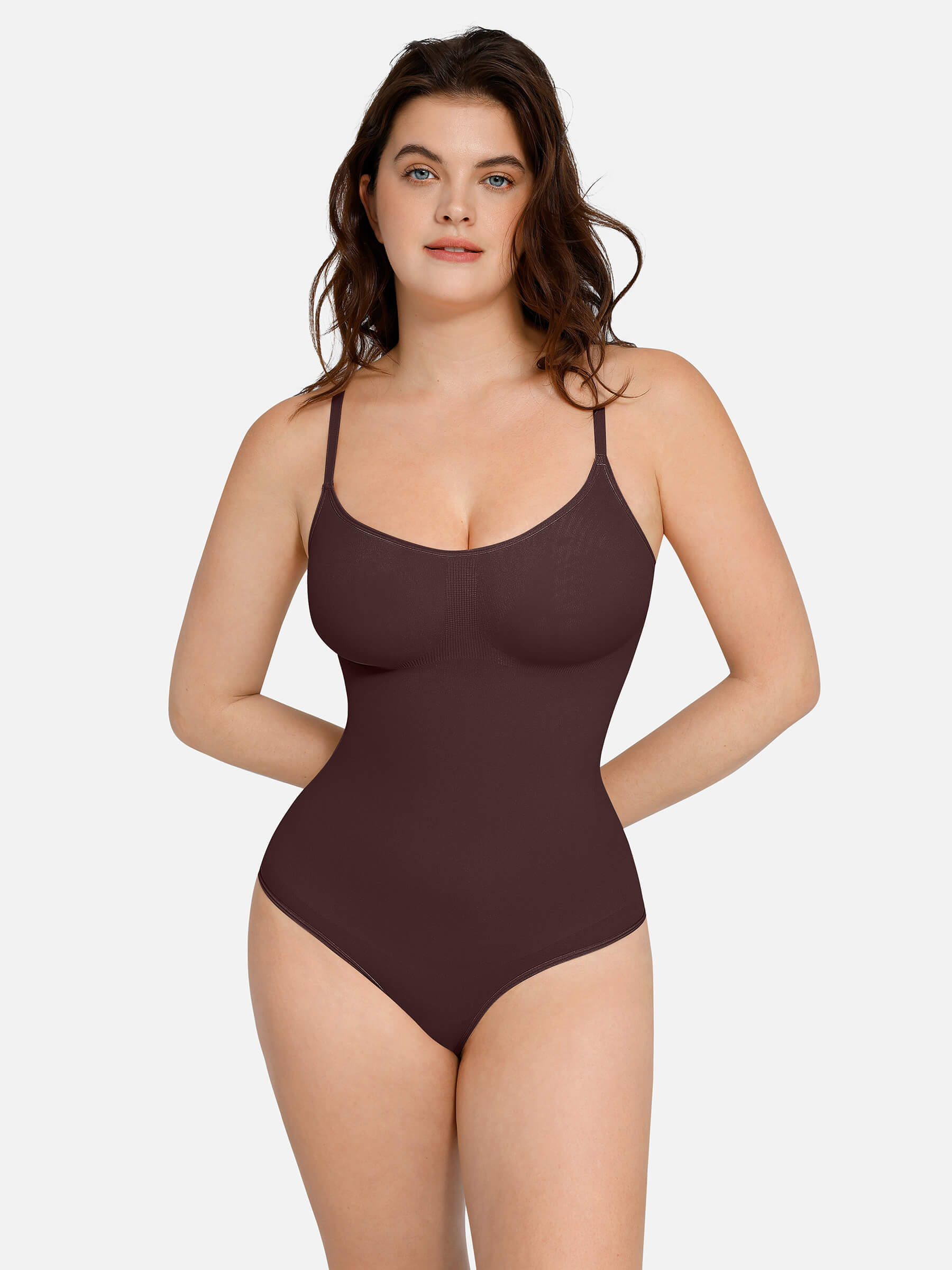 HeyCurve| everyday Wear Seamless Thong Bodysuit