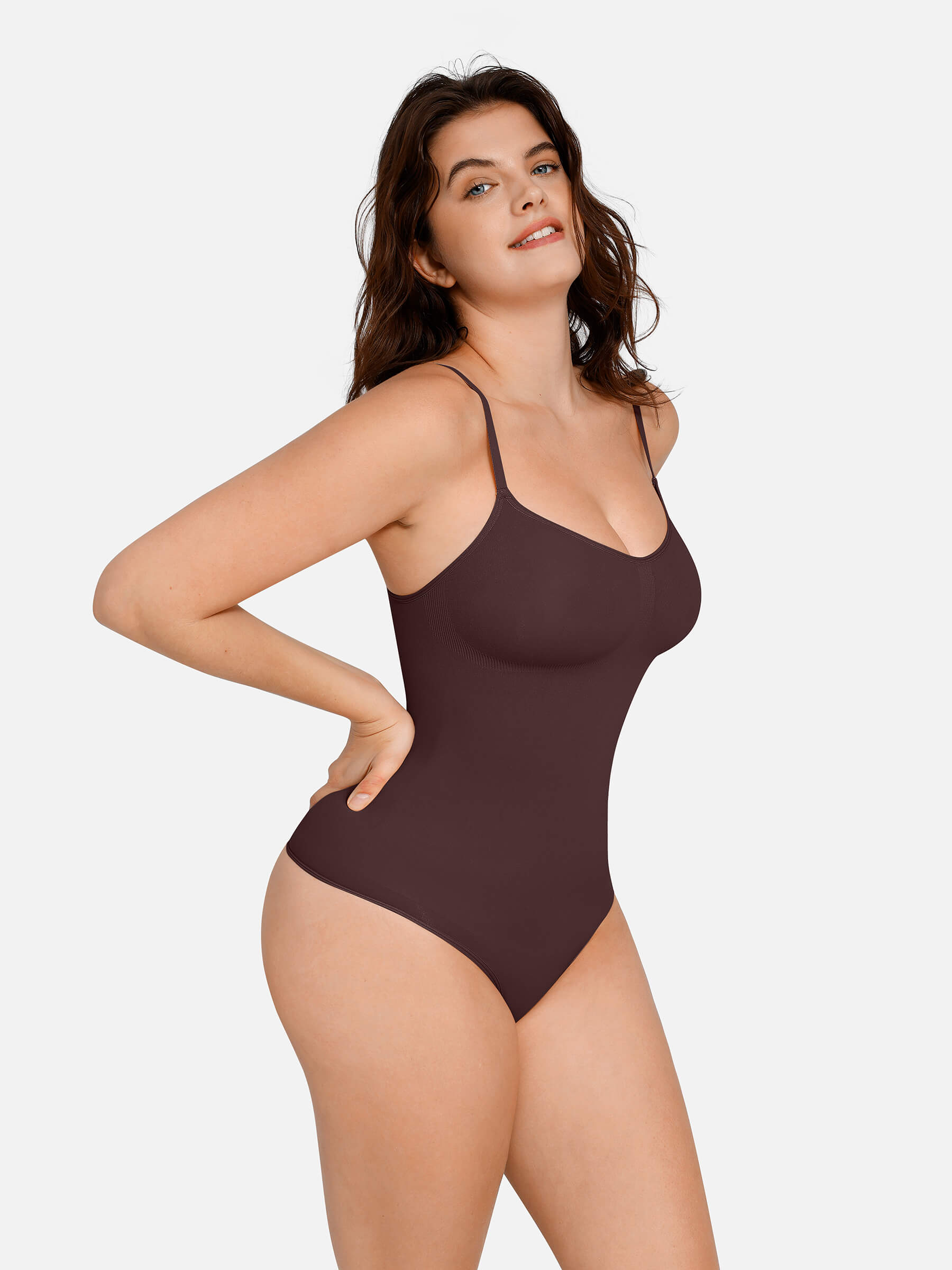 HeyCurve| everyday Wear Seamless Thong Bodysuit