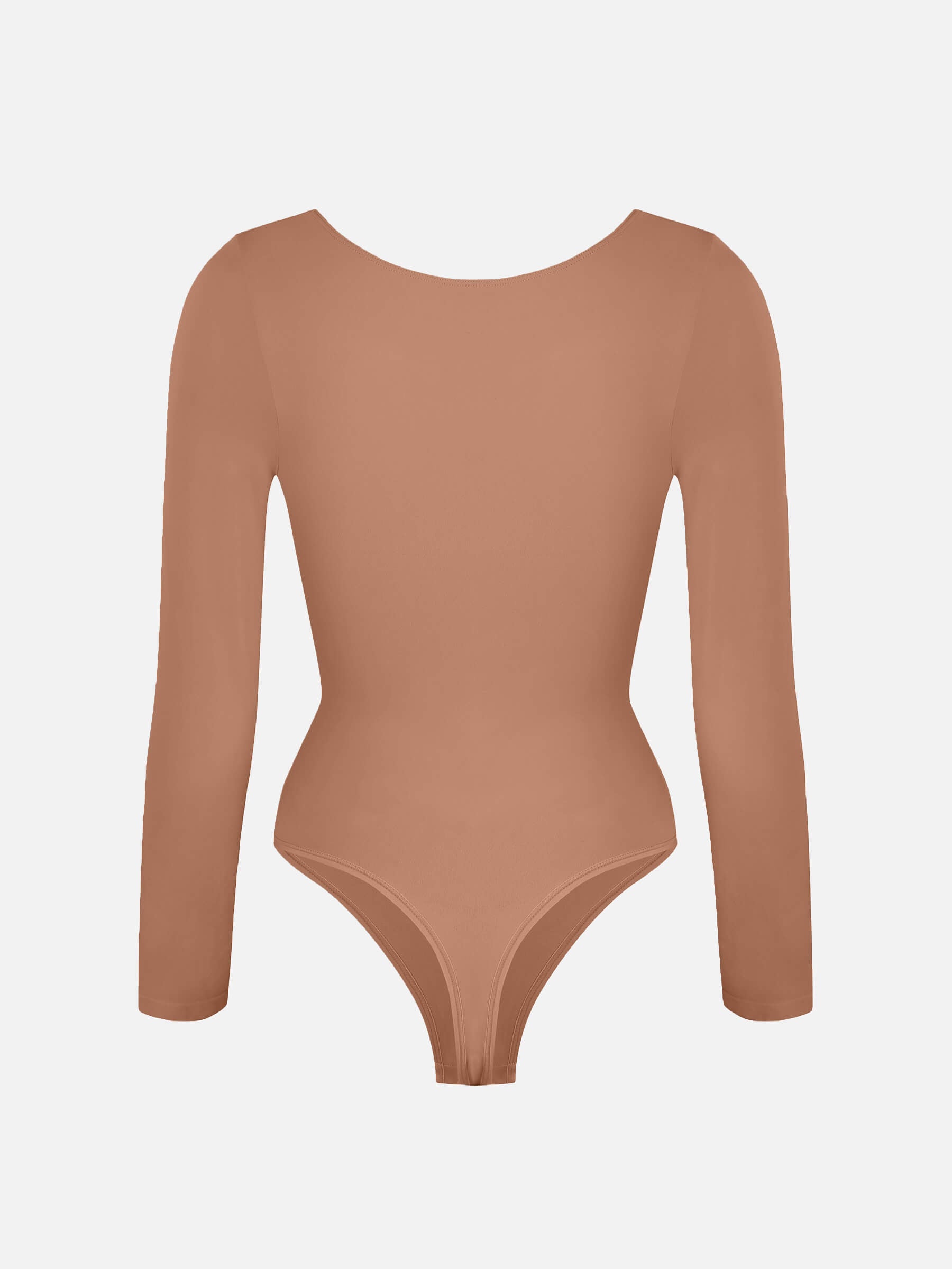 HeyCurve| Seamless Long Sleeve Tummy Control Thong Bodysuit