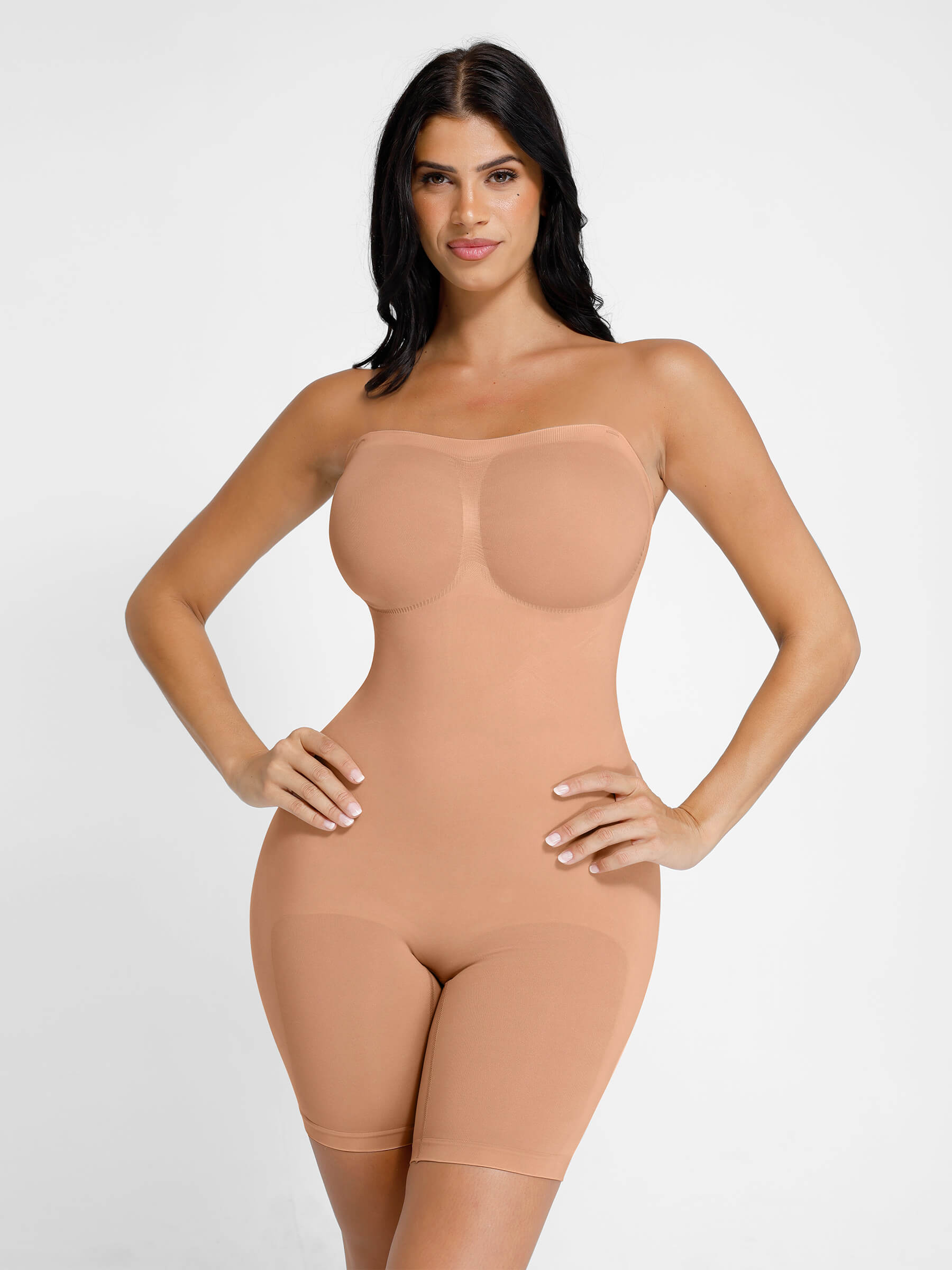 HeyCurve| Seamless Strapless Bodysuit with Removable Straps