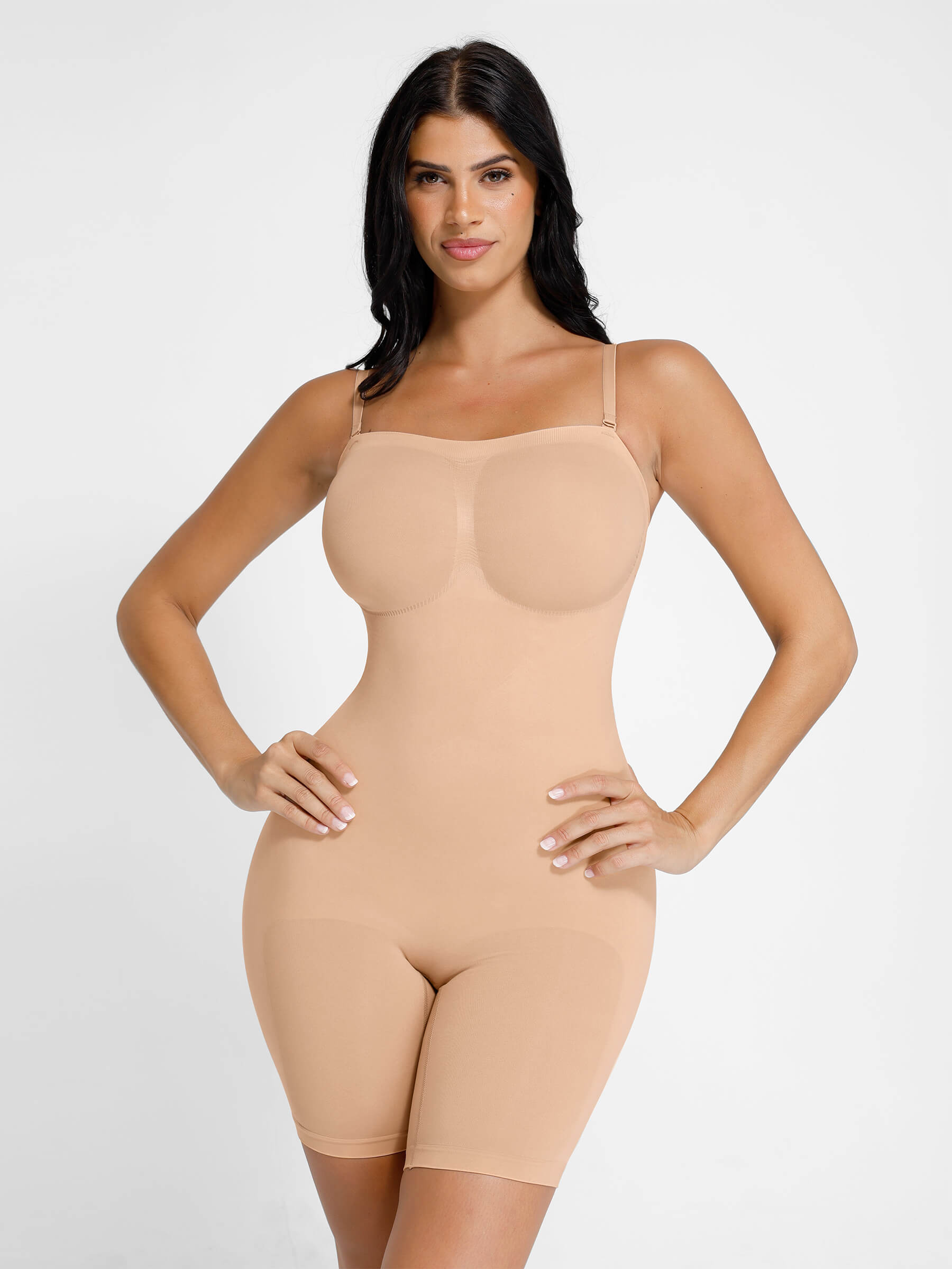 HeyCurve| Seamless Strapless Bodysuit with Removable Straps