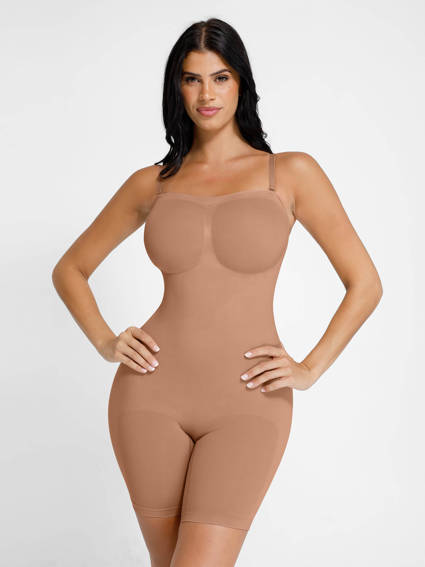 HeyCurve| Seamless Strapless Bodysuit with Removable Straps