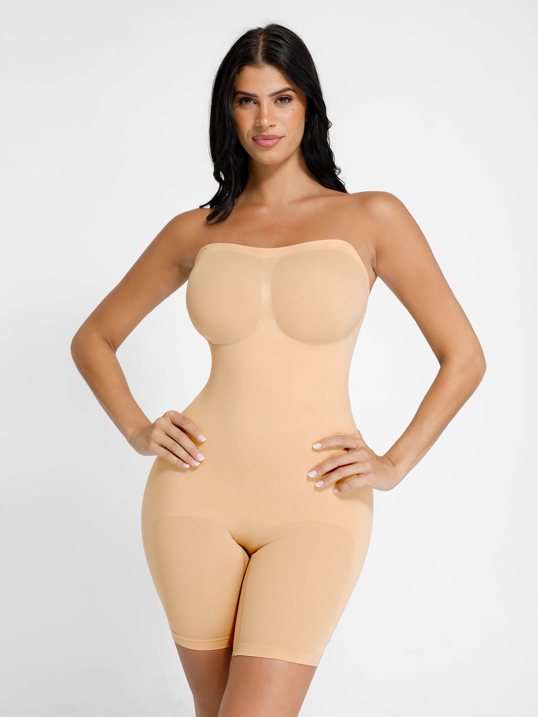 HeyCurve| Seamless Strapless Bodysuit with Removable Straps