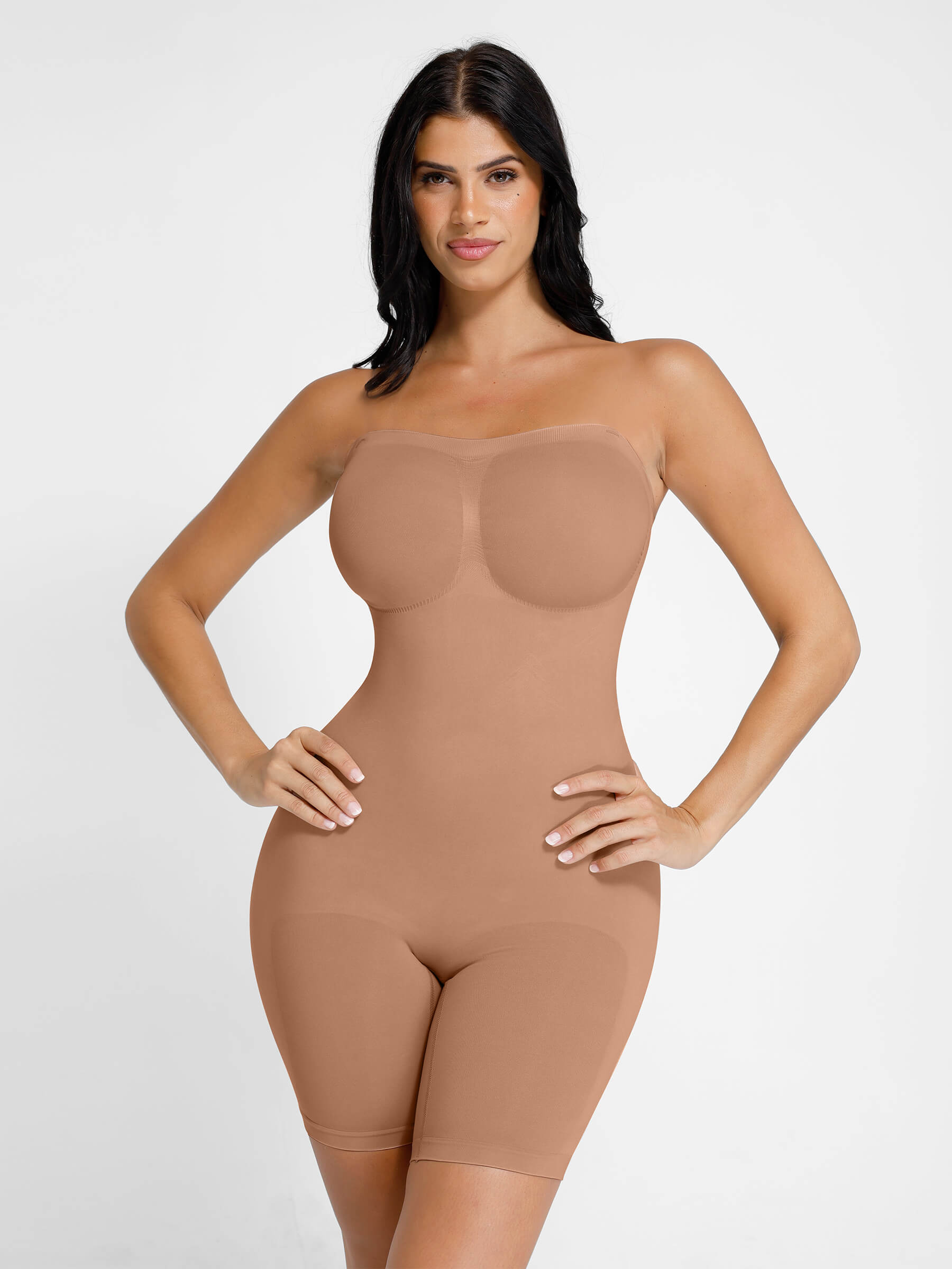 HeyCurve| Seamless Strapless Bodysuit with Removable Straps