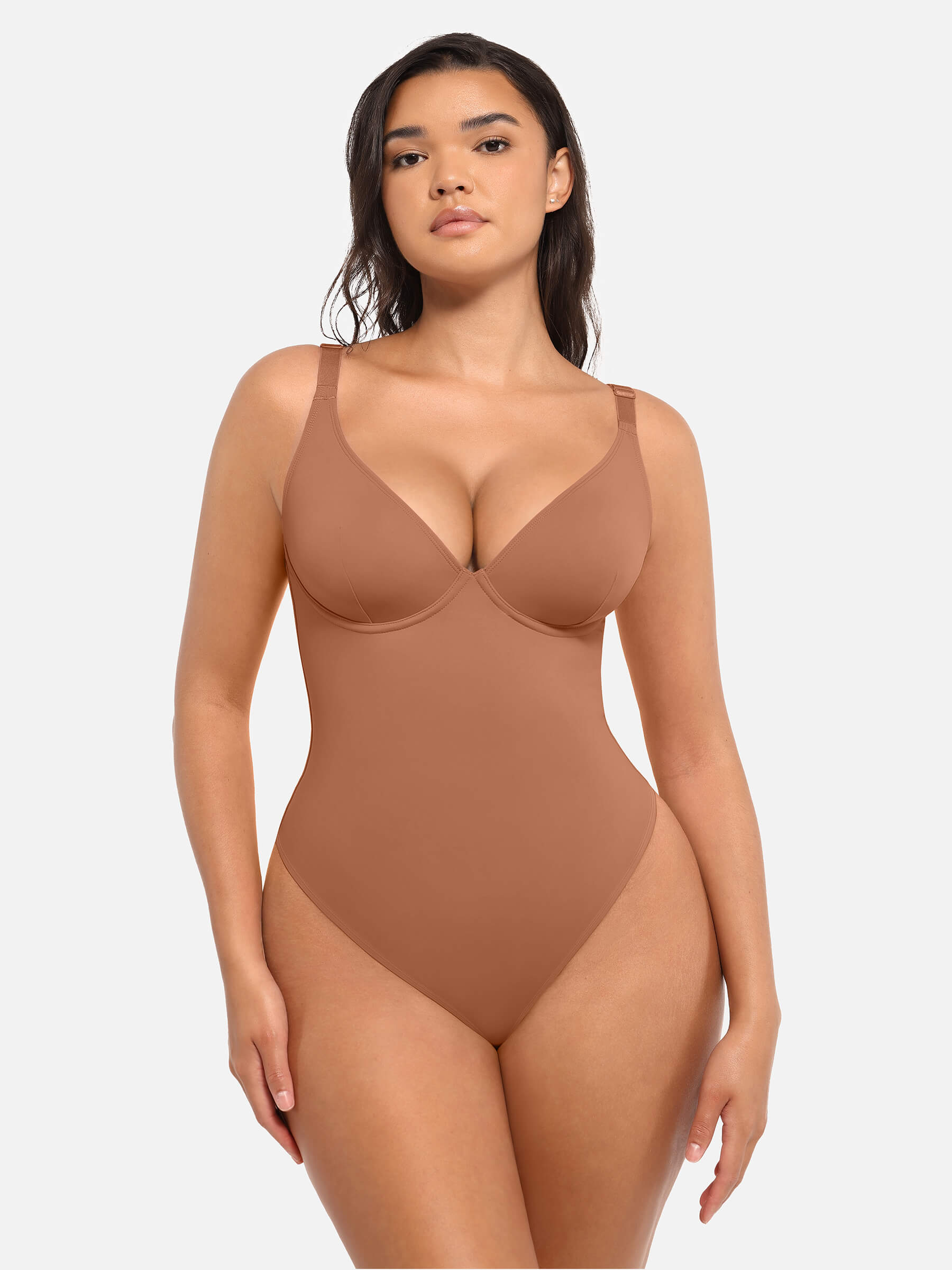 HeyCurve| V Neck Tummy Control Bodysuit