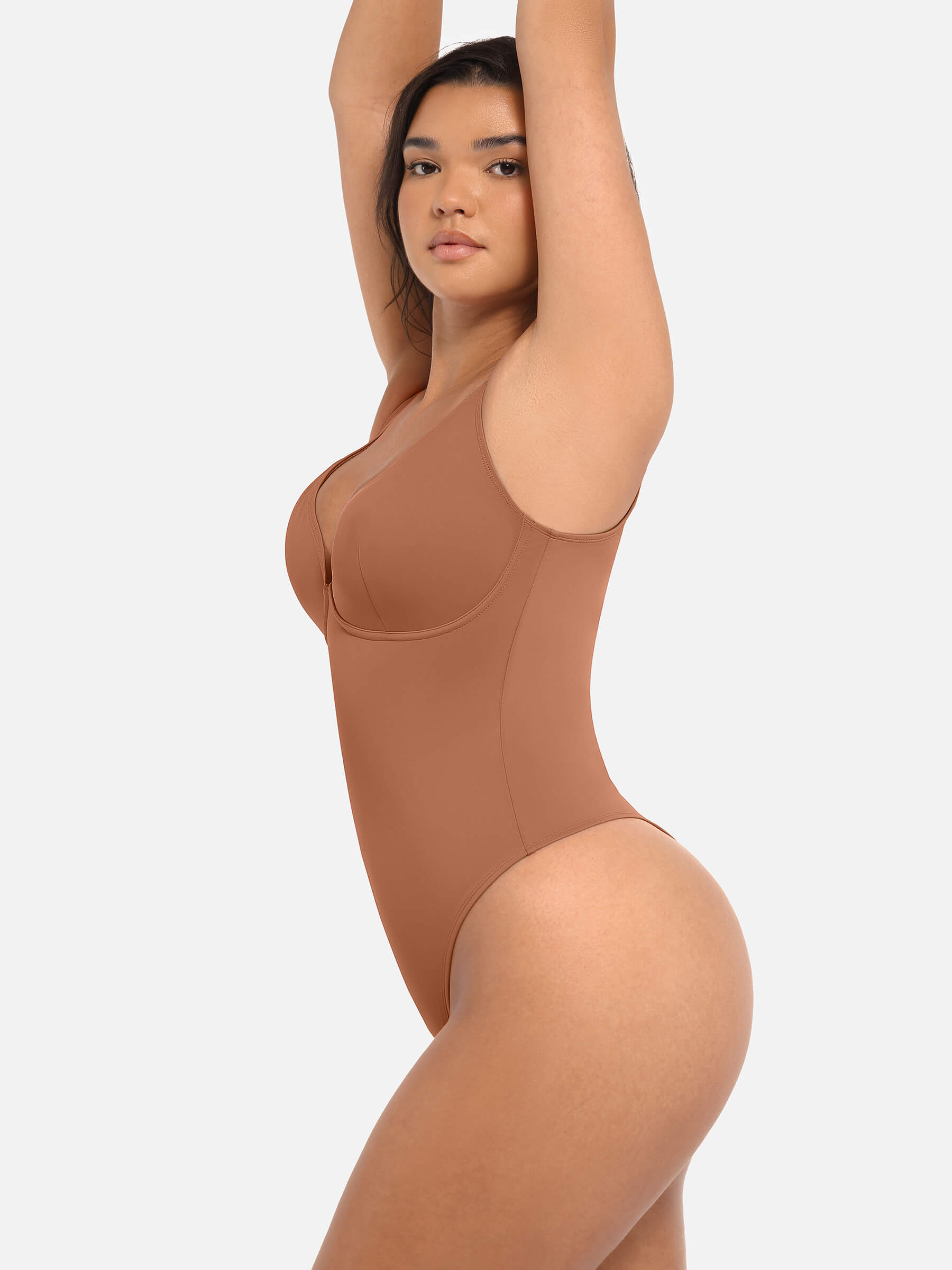 HeyCurve| V Neck Tummy Control Bodysuit