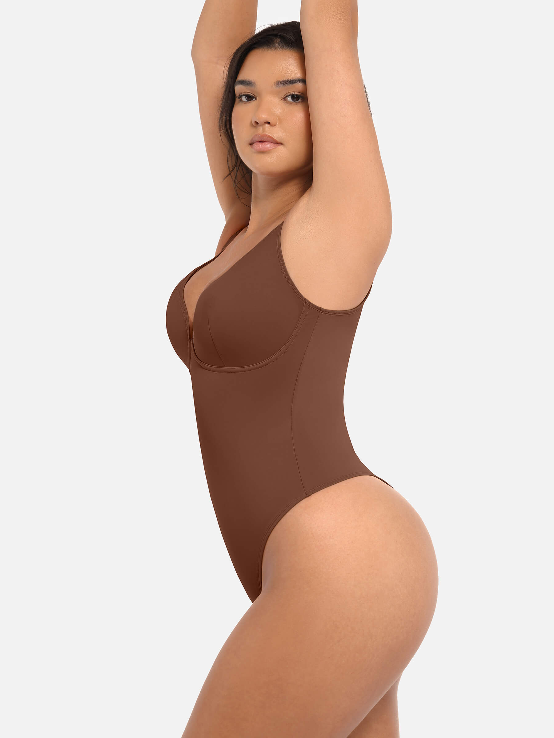 HeyCurve| V Neck Tummy Control Bodysuit