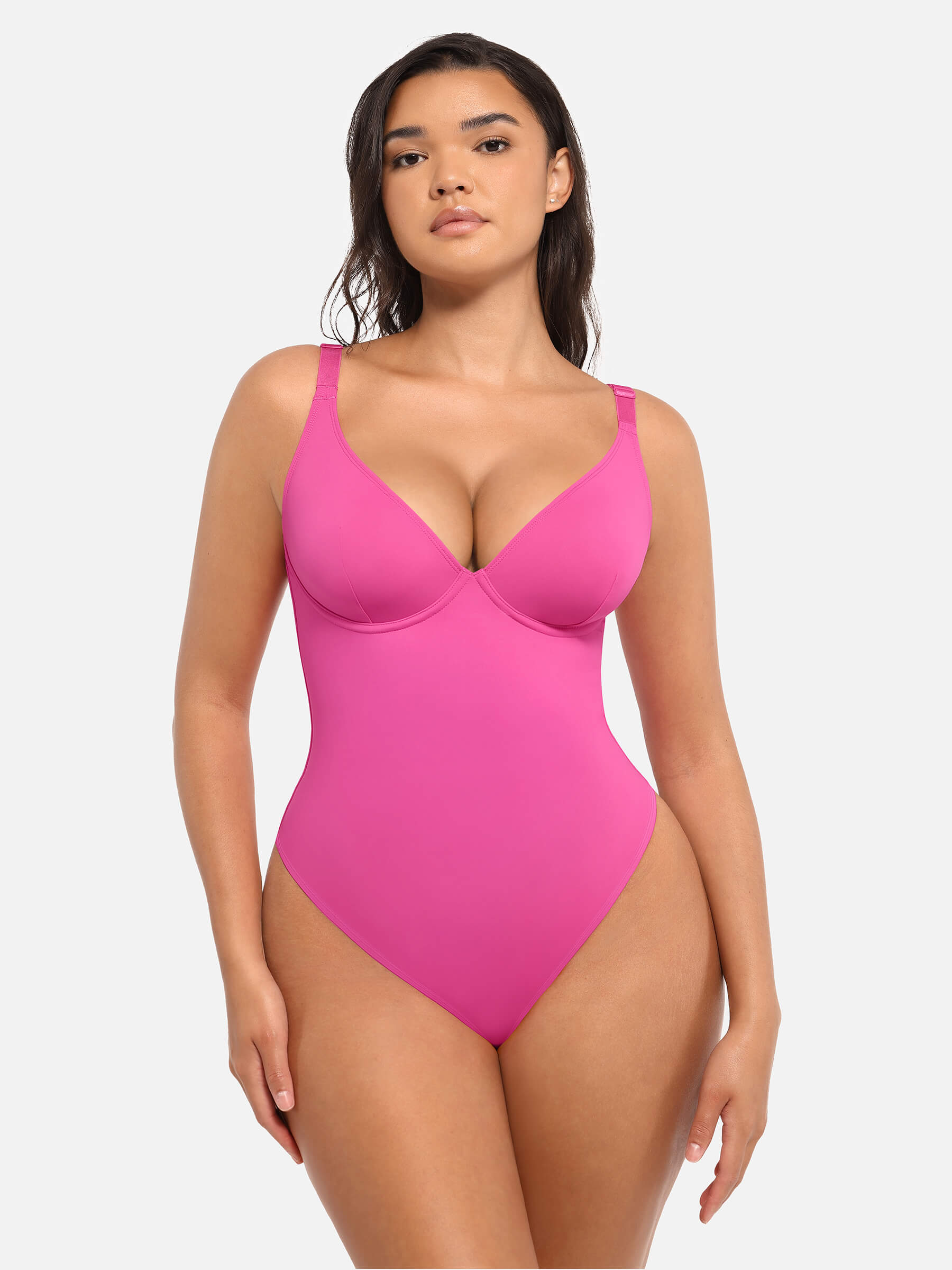 HeyCurve| V Neck Tummy Control Bodysuit
