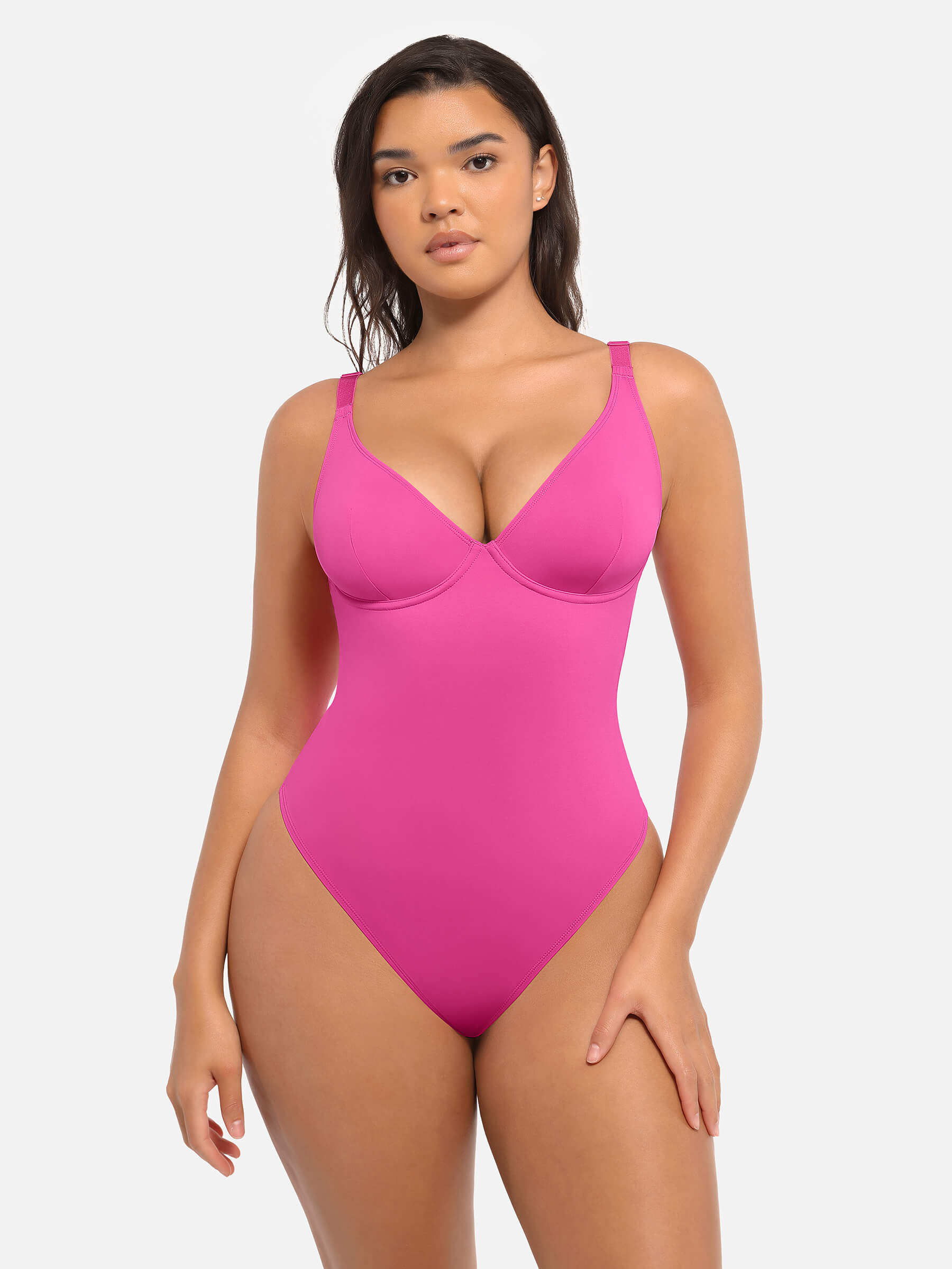 HeyCurve| V Neck Tummy Control Bodysuit