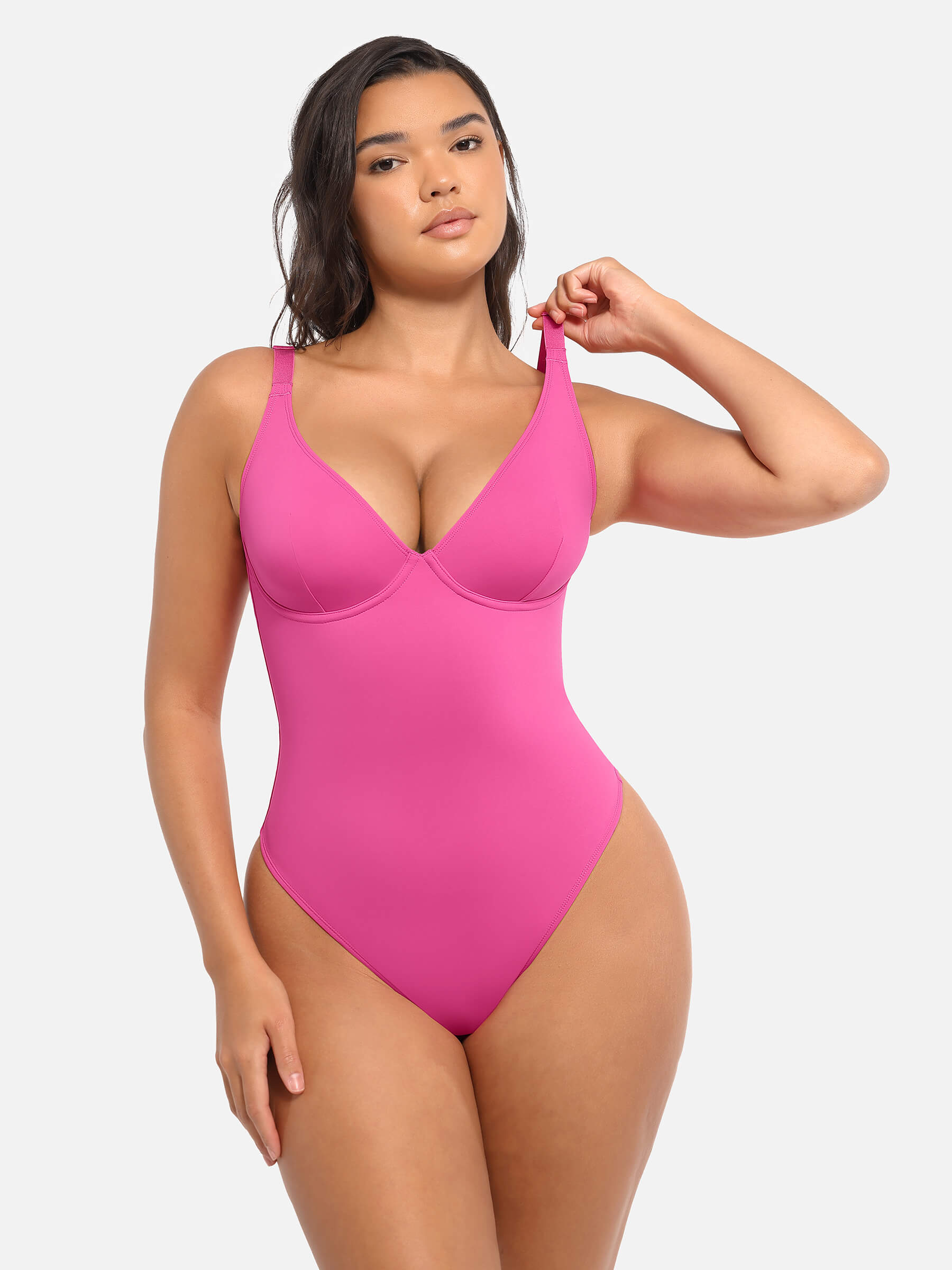 HeyCurve| V Neck Tummy Control Bodysuit