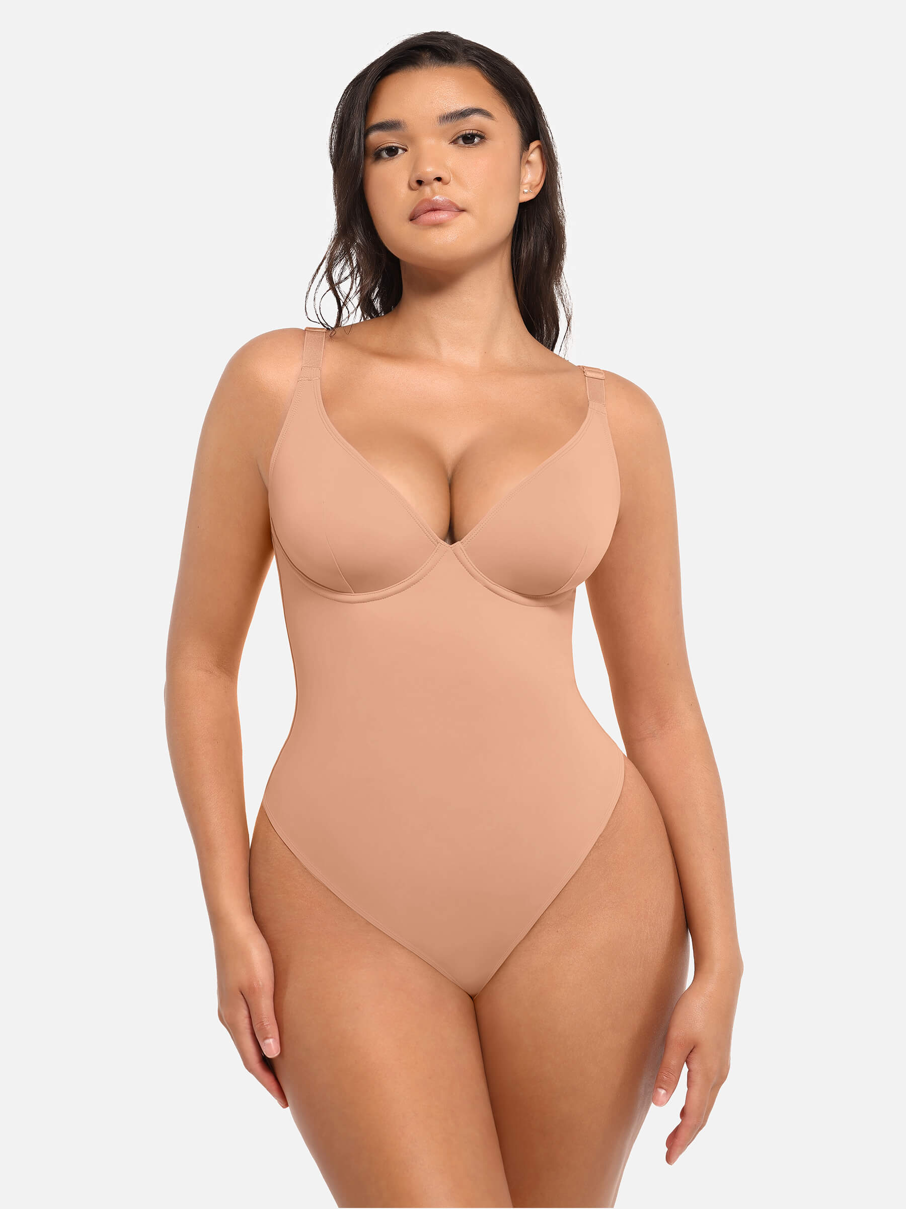 HeyCurve| V Neck Tummy Control Bodysuit