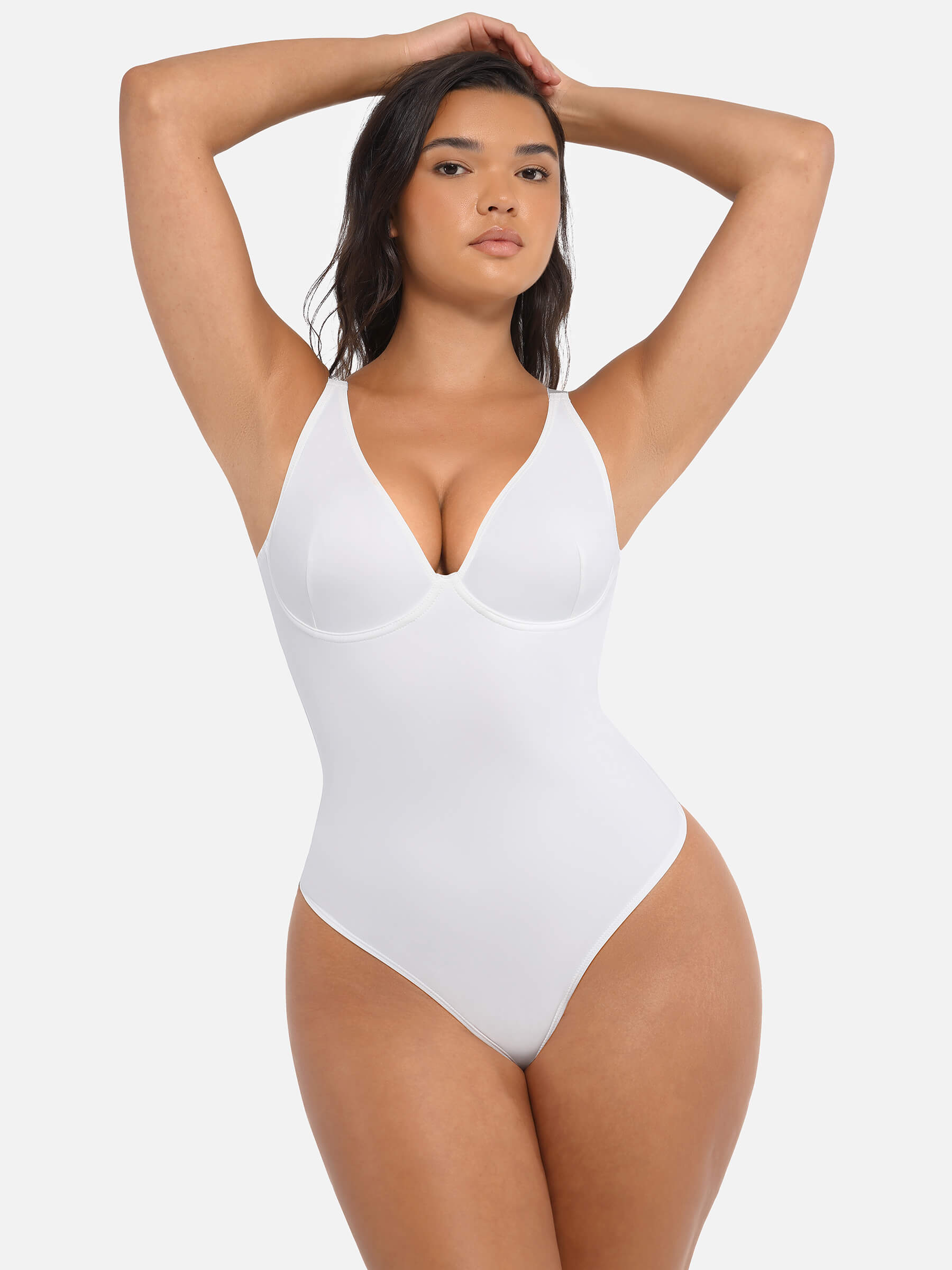 HeyCurve| V Neck Tummy Control Bodysuit