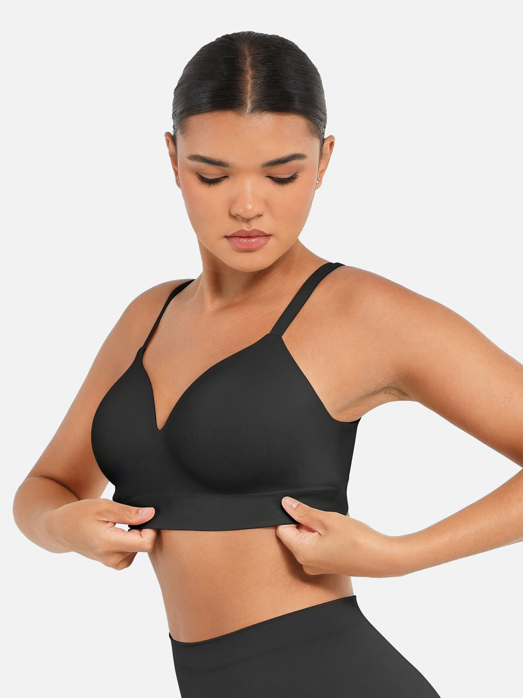 Hej Curve| Trådlös Push-Up Sömlös Komfort Heltäckande Bh