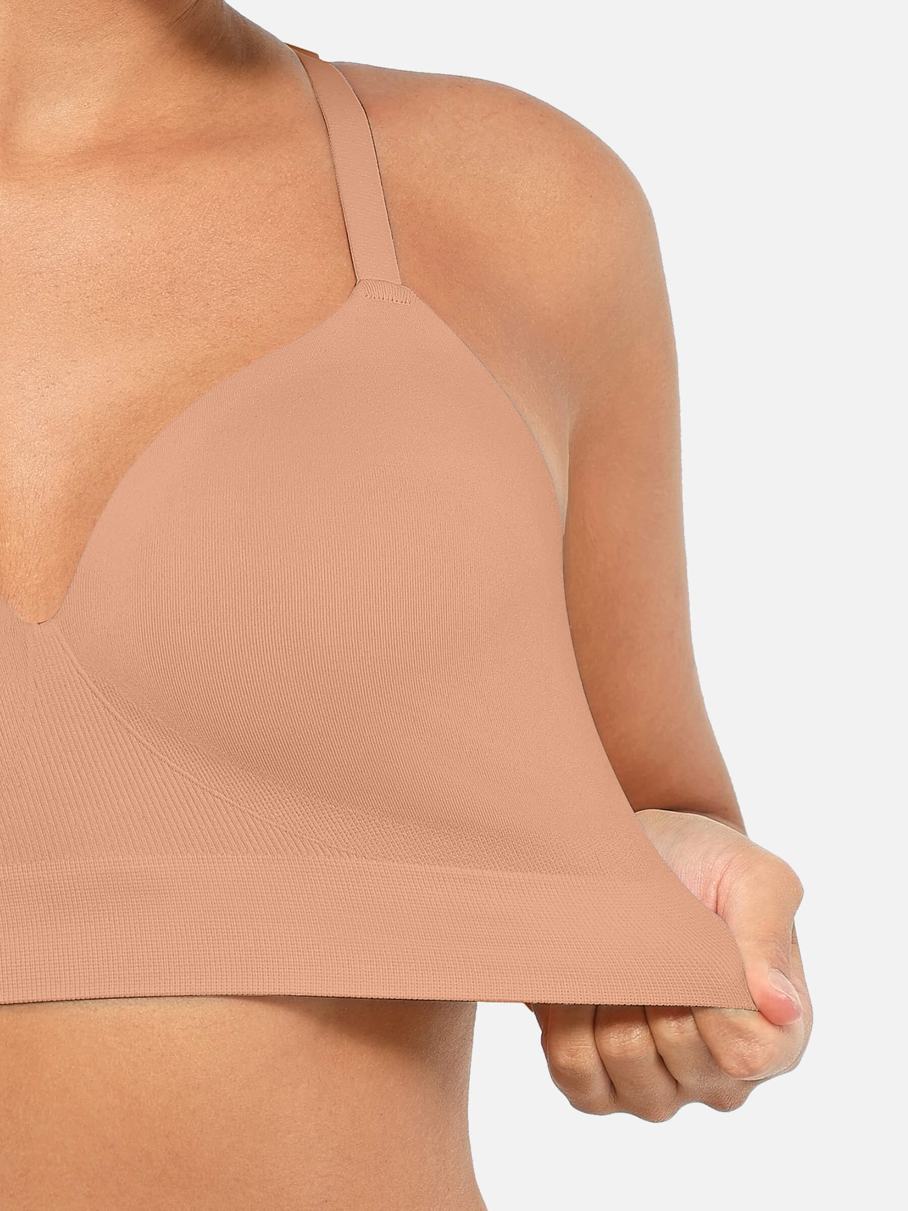 Hej Curve| Trådlös Push-Up Sömlös Komfort Heltäckande Bh
