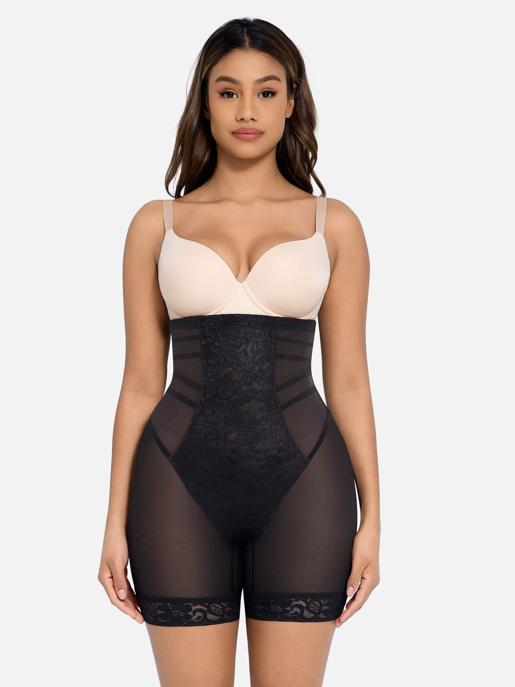 HeyCurve| Patterned Lace Breathable Shapewear Shorts