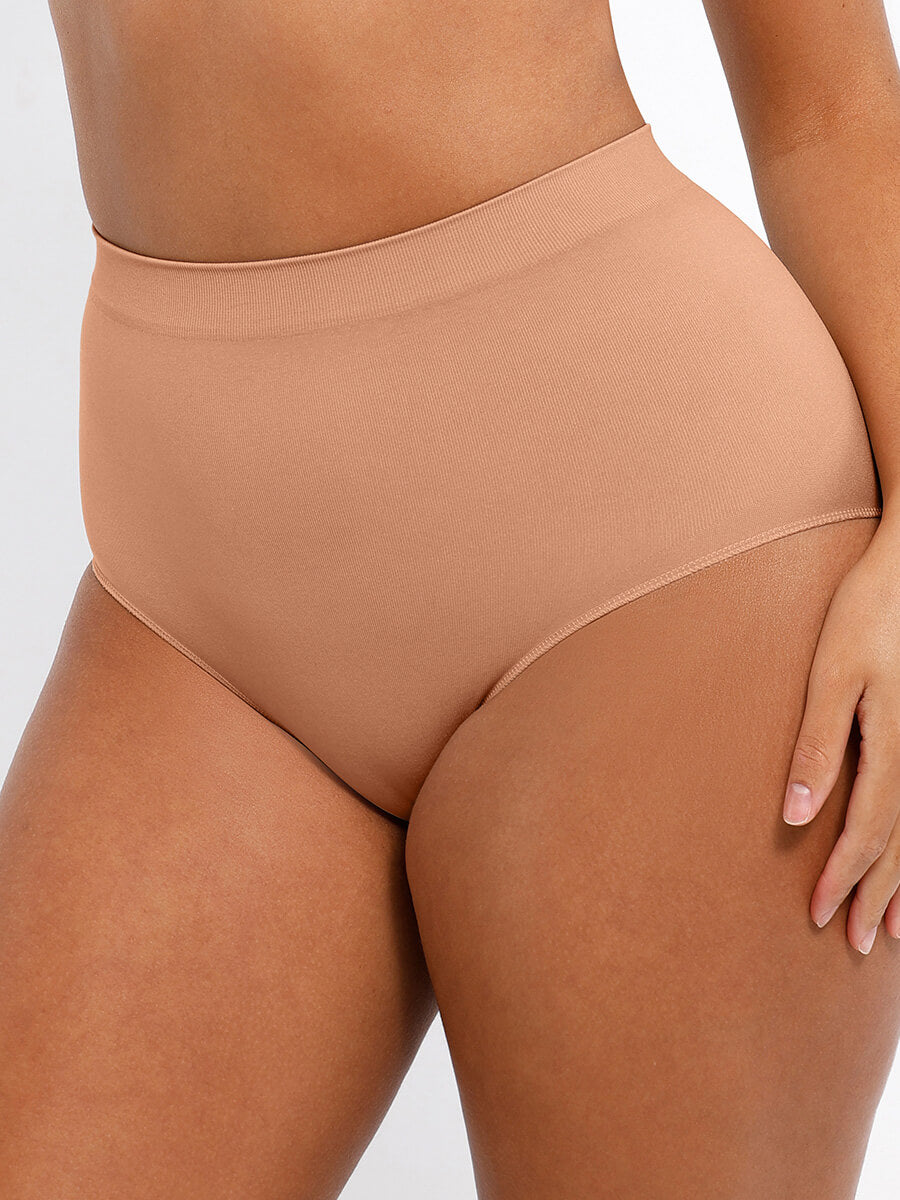 HeyCurve| Seamless High-Waist Tummy Control Antibacterial Peach Hip Brief