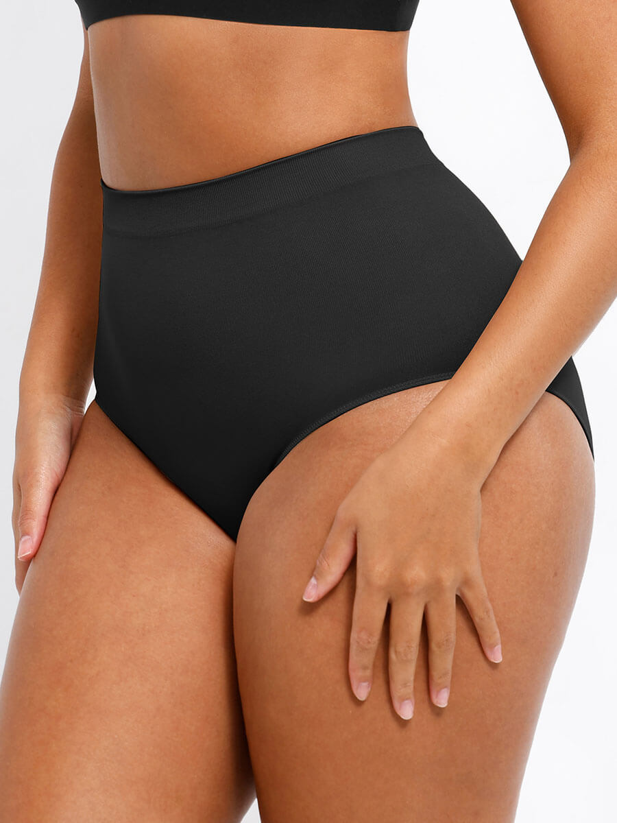 HeyCurve| Seamless High-Waist Tummy Control Antibacterial Peach Hip Brief
