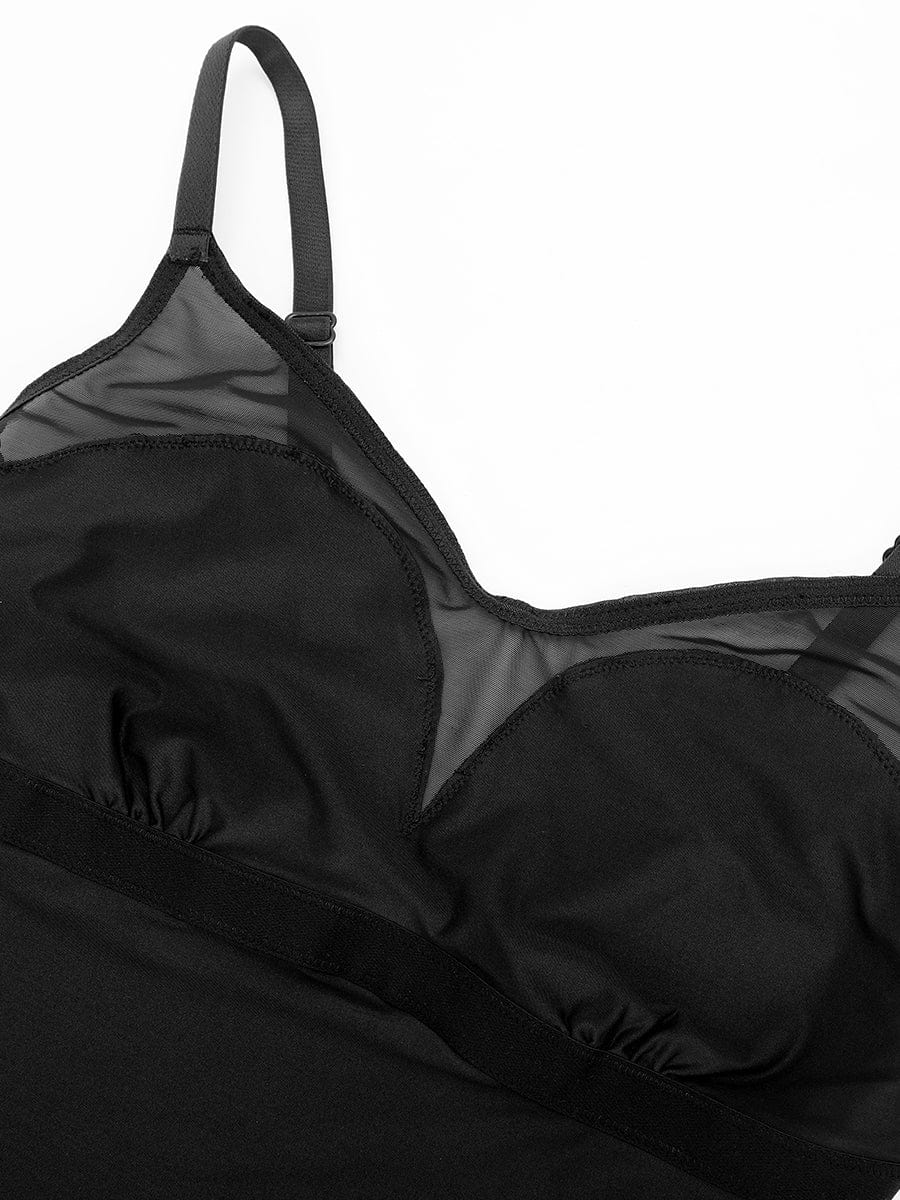 HeyCurve| Gennemsigtig Mesh Slip Shapewear Mavekontrol G-streng Bodysuit