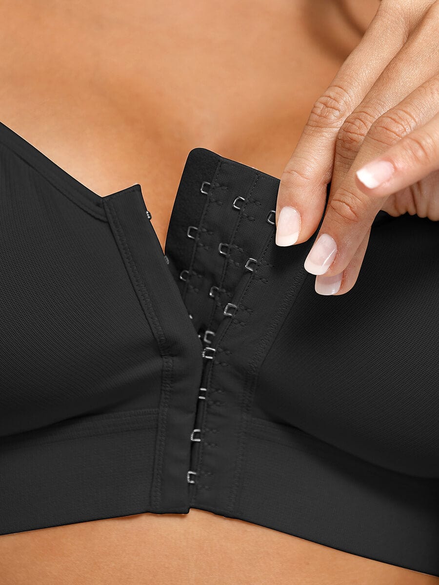 HeyCurve| Post Surgery Full Coverage Compression Surgical Front Closure Mastectomy Bras