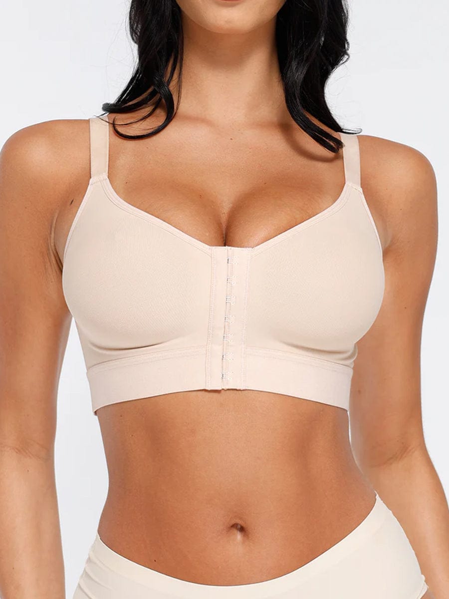 HeyCurve| Post Surgery Full Coverage Compression Surgical Front Closure Mastectomy Bras