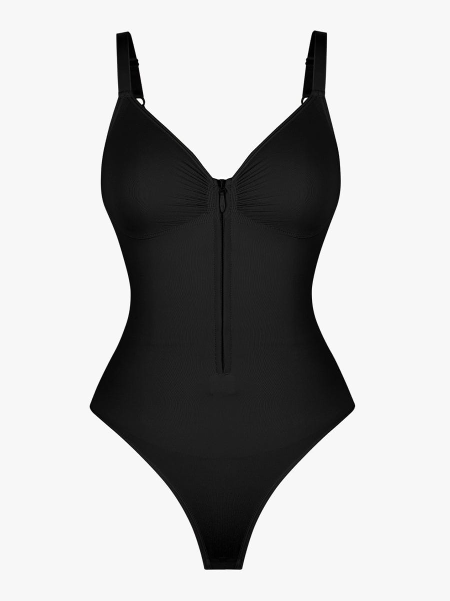 HeyCurve| Sømløs plunge bryststøtte bodysuit med clips indeni