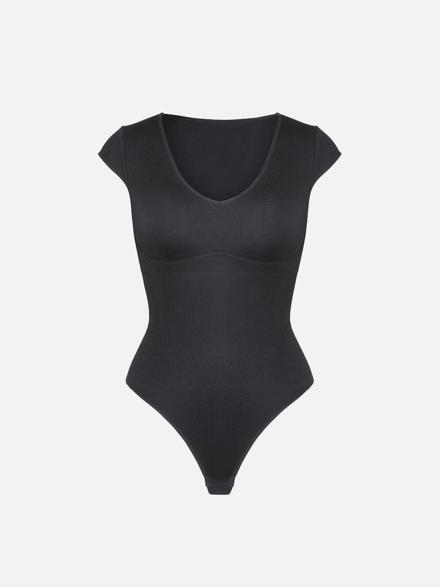 HeyCurve| Sømløs dyb V-talje og maveformende g-streng bodystocking