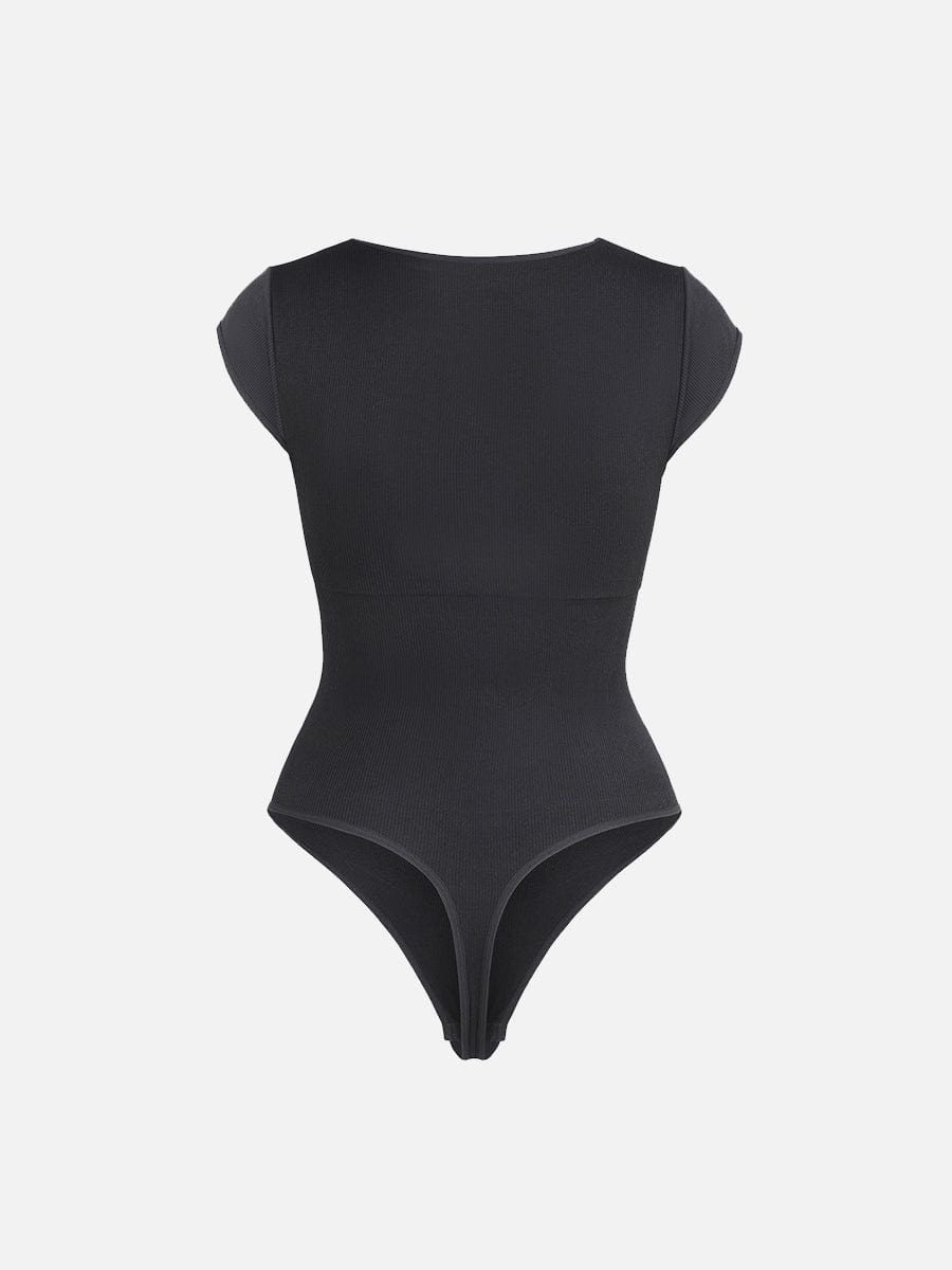 HeyCurve| Sømløs dyb V-talje og maveformende g-streng bodystocking