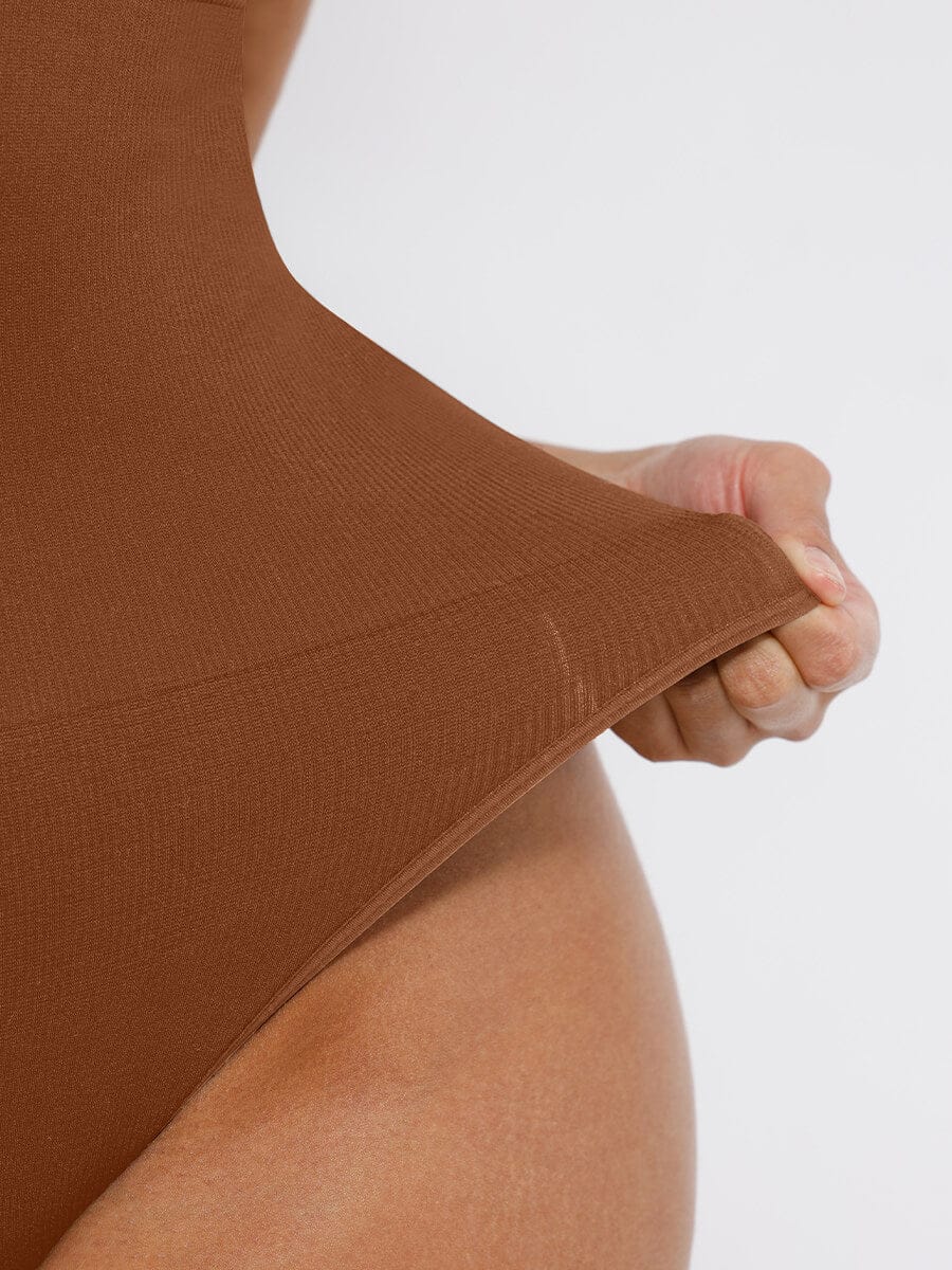 HeyCurve| Sømløs dyb V-talje og maveformende g-streng bodystocking