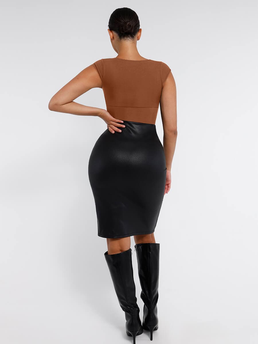 HeyCurve| Sømløs dyb V-talje og maveformende g-streng bodystocking