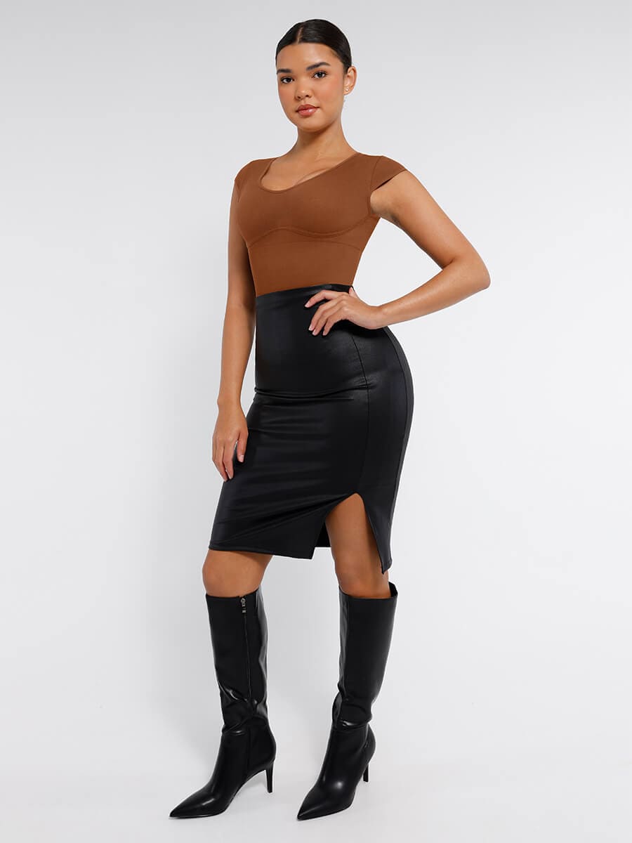 HeyCurve| Sømløs dyb V-talje og maveformende g-streng bodystocking