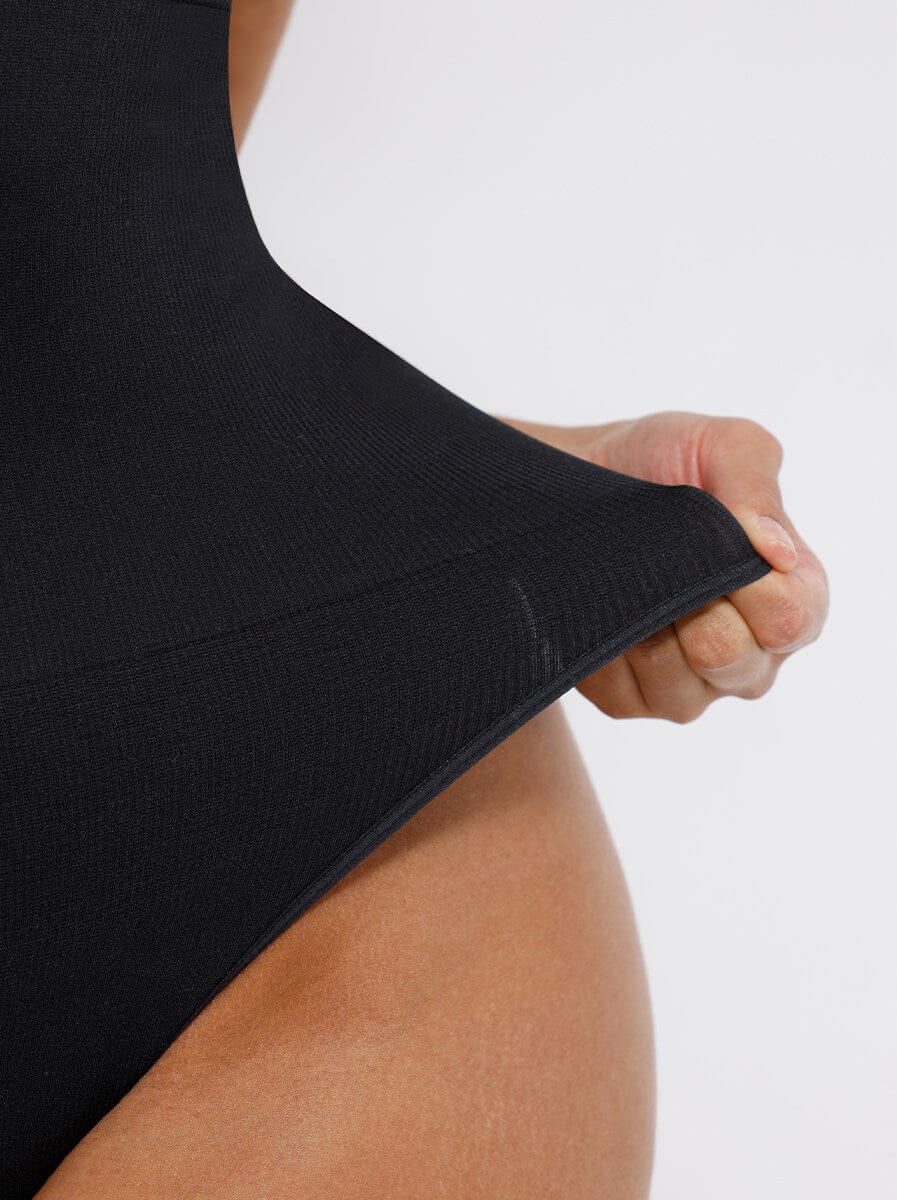 HeyCurve| Sømløs dyb V-talje og maveformende g-streng bodystocking