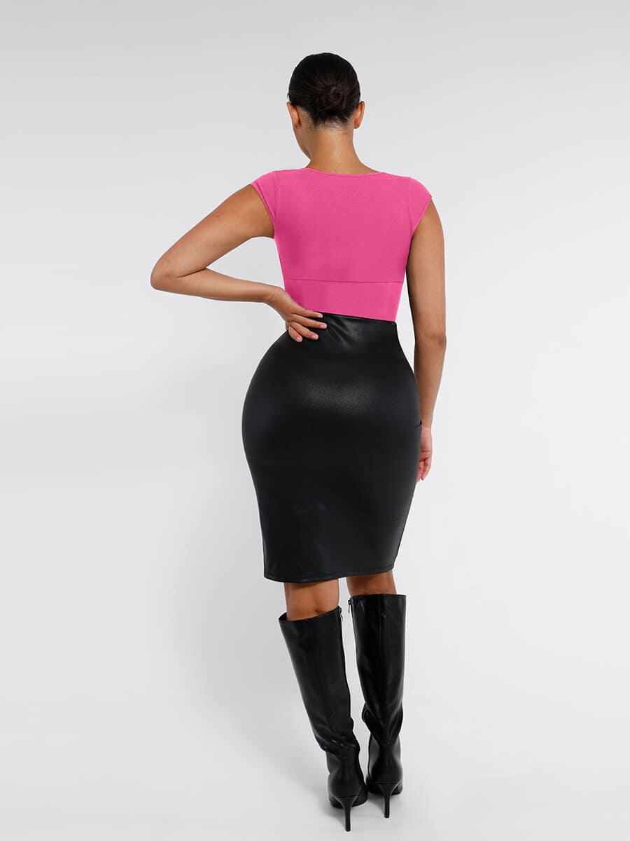 HeyCurve| Sømløs dyb V-talje og maveformende g-streng bodystocking