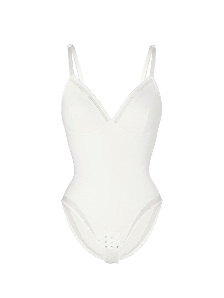 HeyCurve| Sexet dyb V-hals mesh gennemsigtig bodystocking