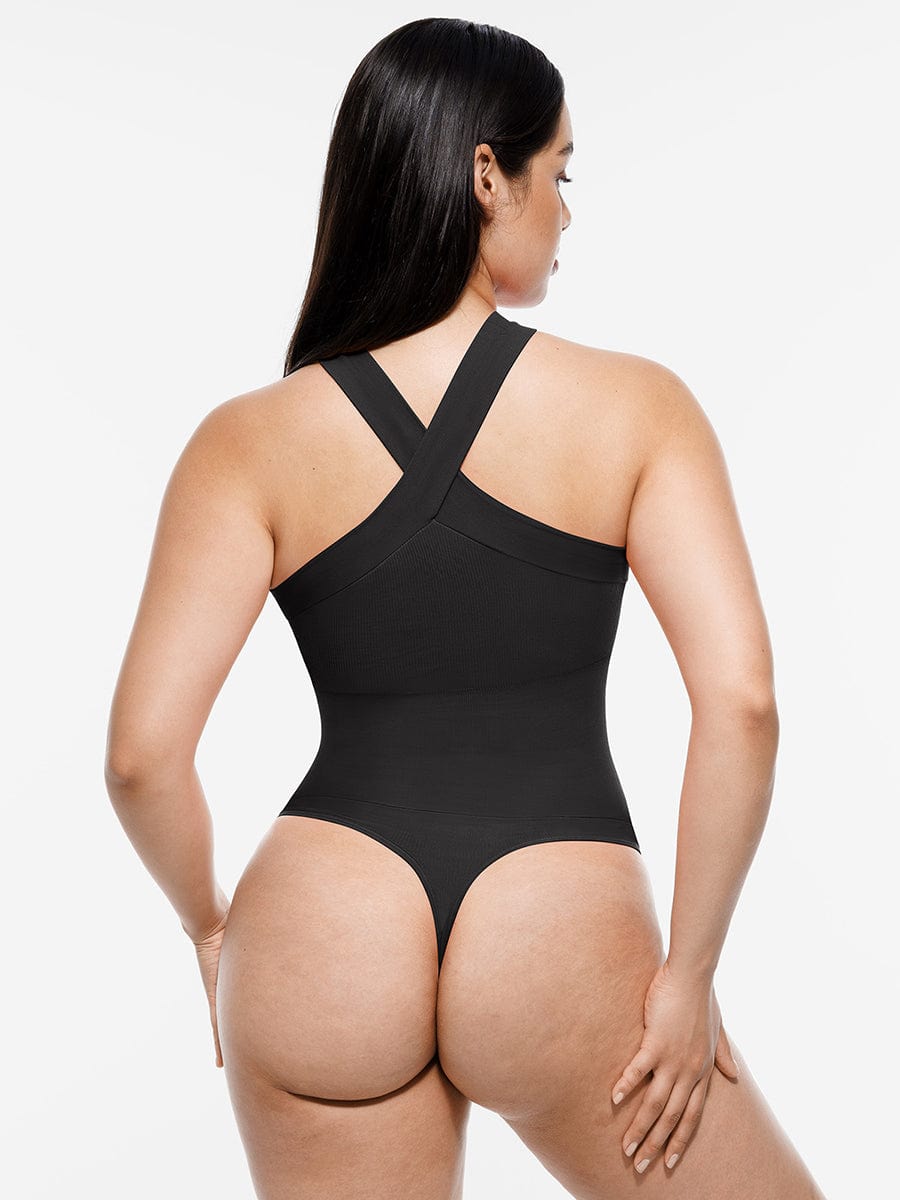 HeyCurve| Sømløs crossover halter g-streng bodystocking