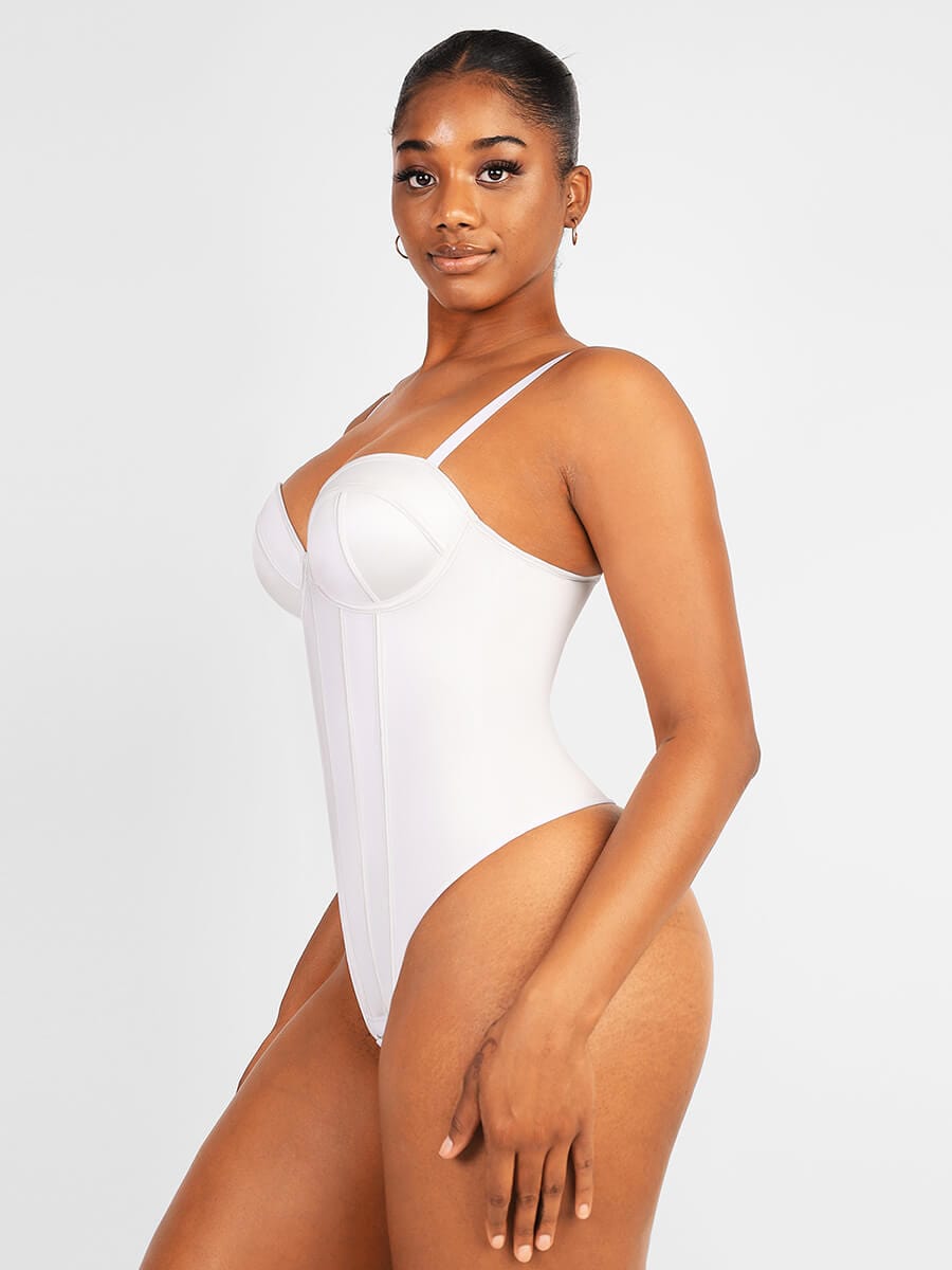 HeyCurve| Skålformet stropløs bh-fri bodysuit shapewear