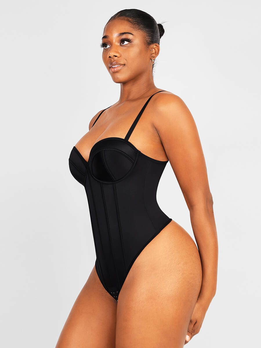 HeyCurve| Skålformet stropløs bh-fri bodysuit shapewear