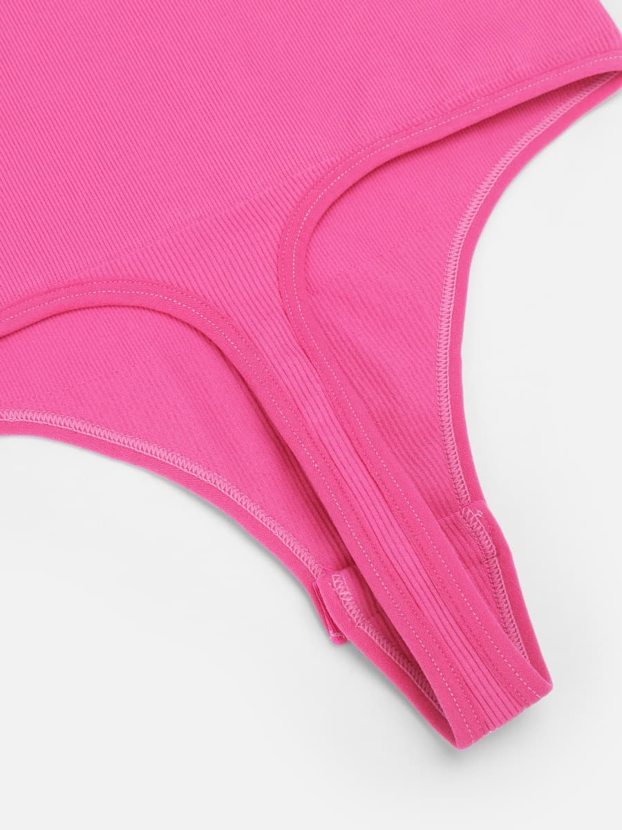 HeyCurve| Langærmet V-hals Taljeformende Mavekontrol Sømløs Bodystocking