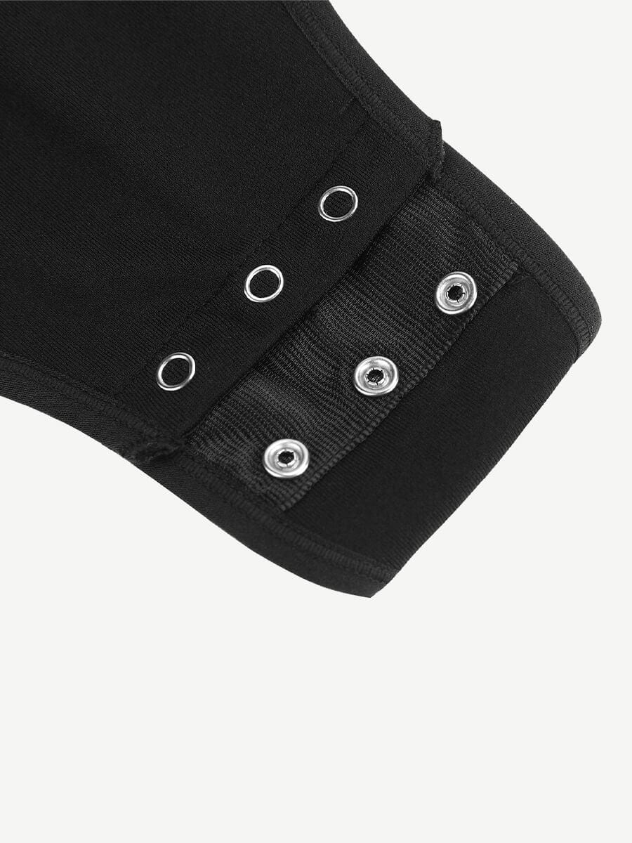 HeyCurve| Sømløs heldragt med lange ærmer, slank korset formende heldragt